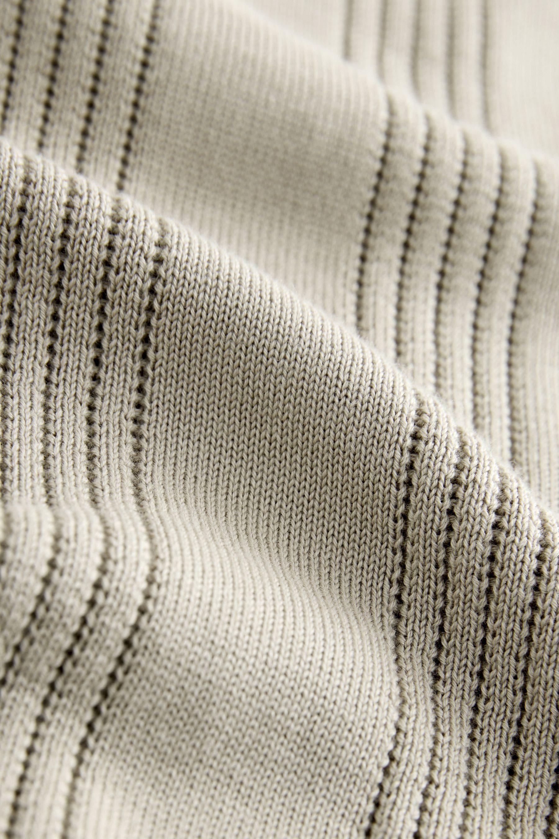 Next Poloshirt Slim Fit Strick-Polohemd mit Pointelle-Streifen (1-tlg) günstig online kaufen
