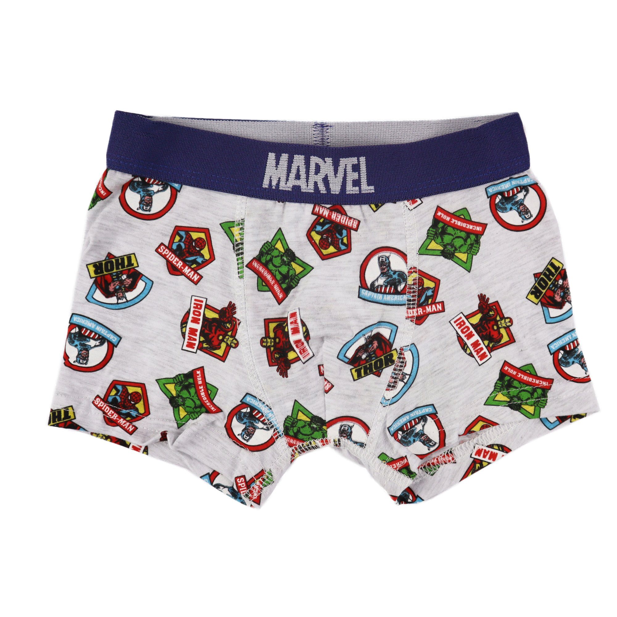 MARVEL Boxershorts Marvel Avengers Kinder Jungen Boxershorts Unterhose 2er Pack (Spar-Set) Gr. 104 bis 134