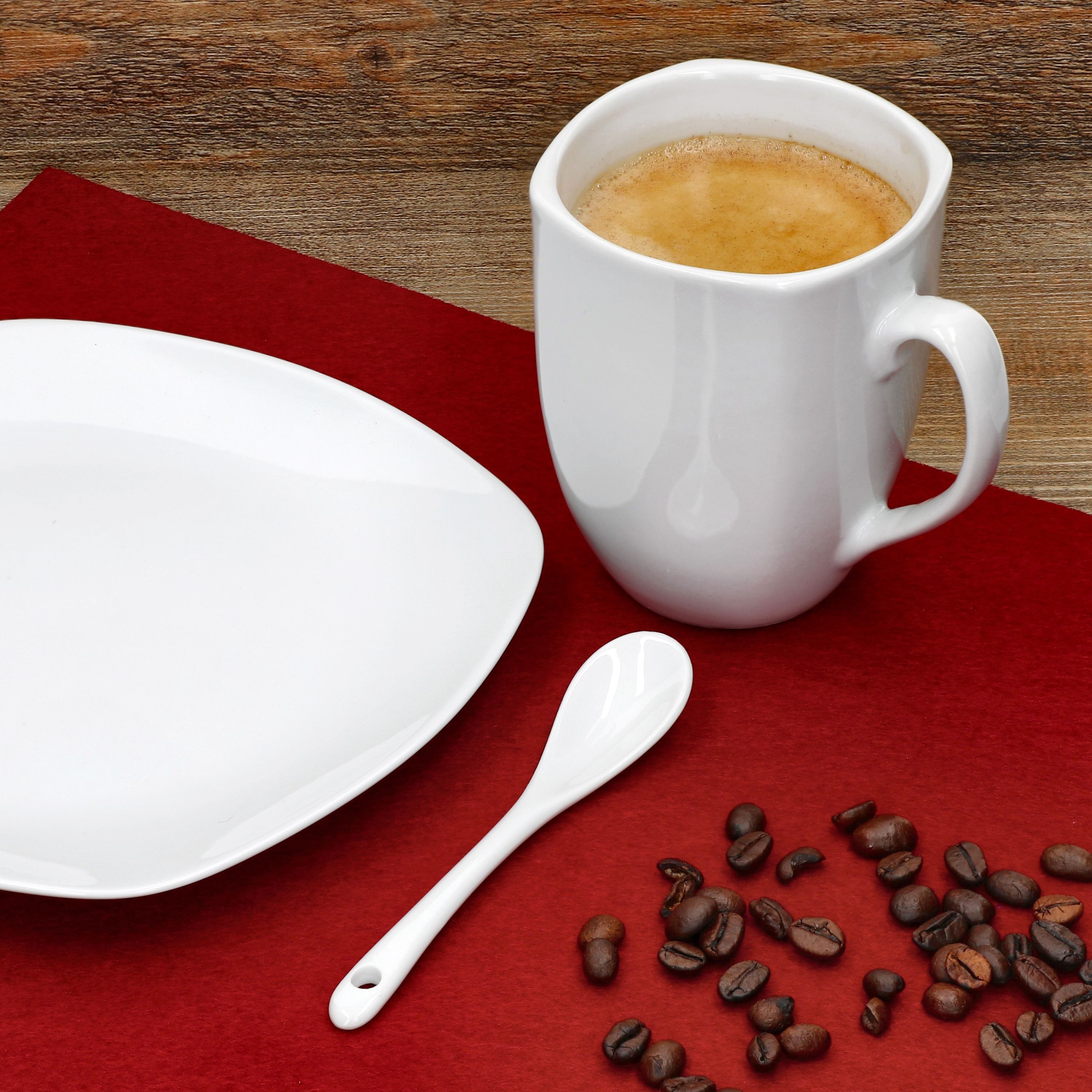 MamboCat Becher 6er Set Lotta Kaffeebecher 300ml weiß Porzellan, Porzellan – Bild 3 von 5