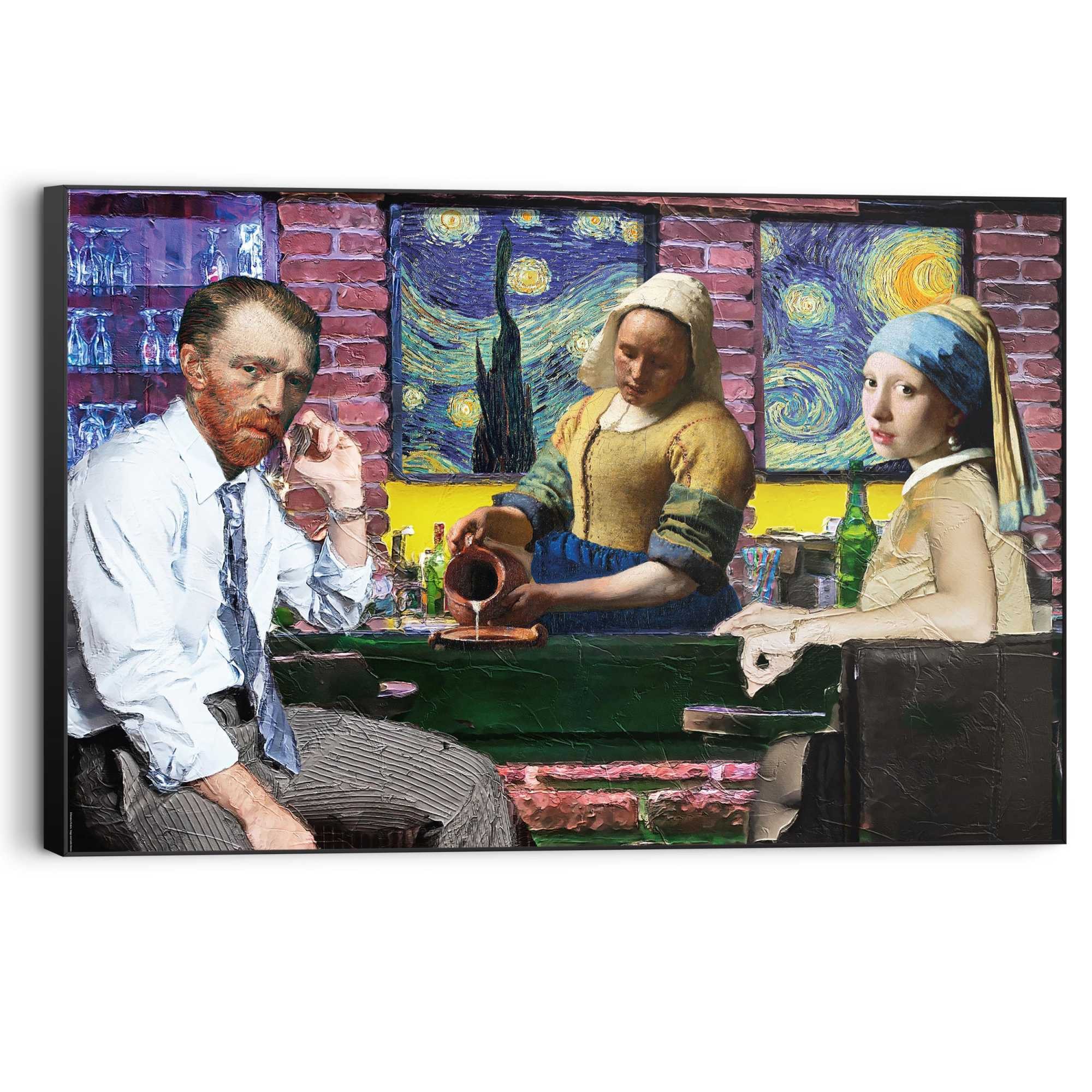 Reinders! Wandbild Pub Masters, Hobbyraum - Van Gogh-Milchmädchen-Mädchen mit Perlenohrring