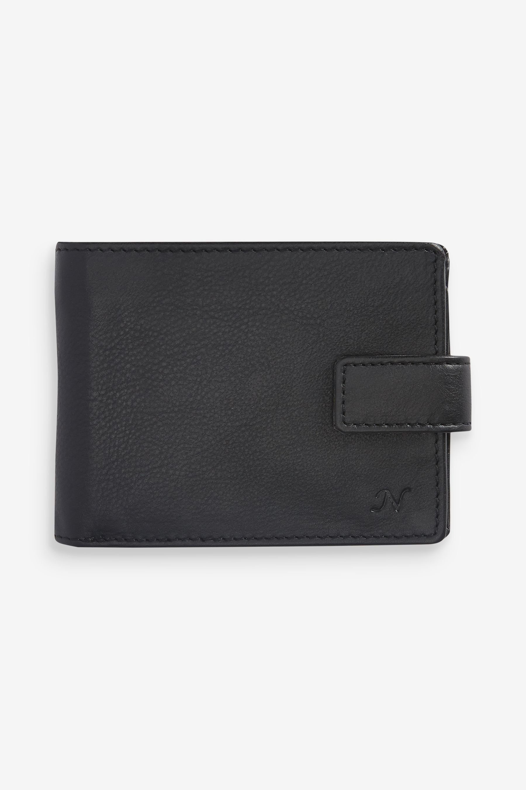 Next Brieftasche Signature Große Brieftasche, italienisches Leder (1-tlg) Black B
