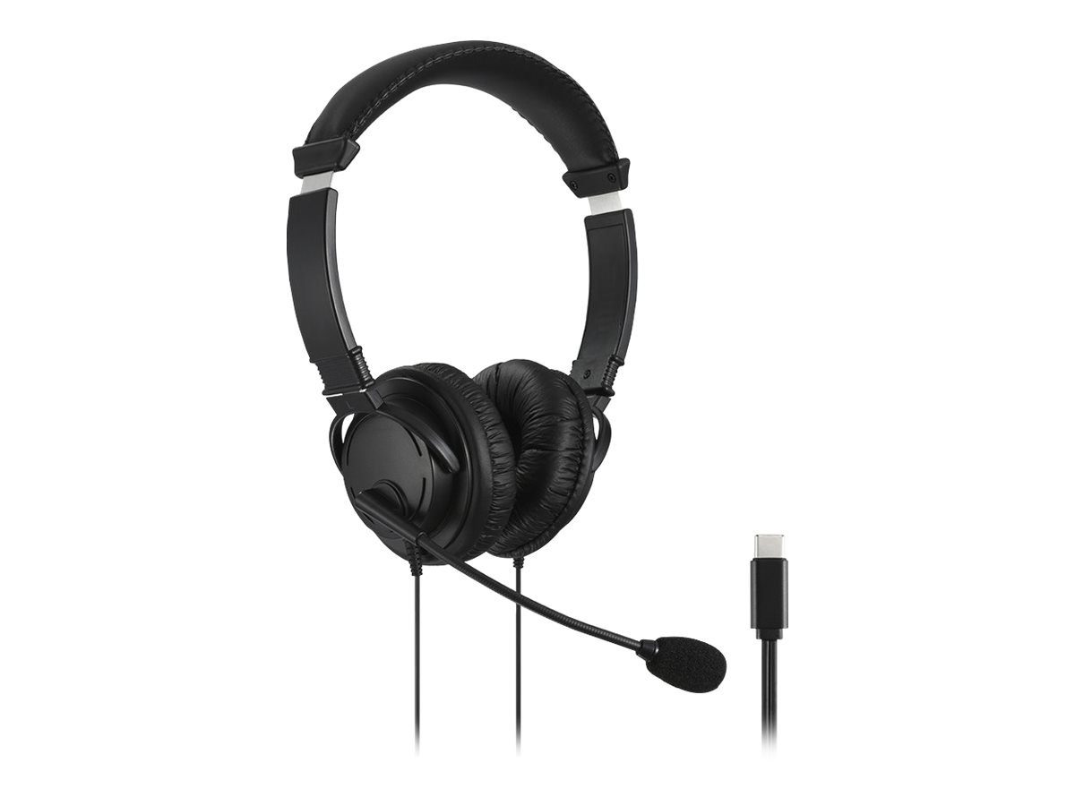 KENSINGTON Kopfhörer Hi-Fi mit Mikrofon, USB-C, schwarz Headset