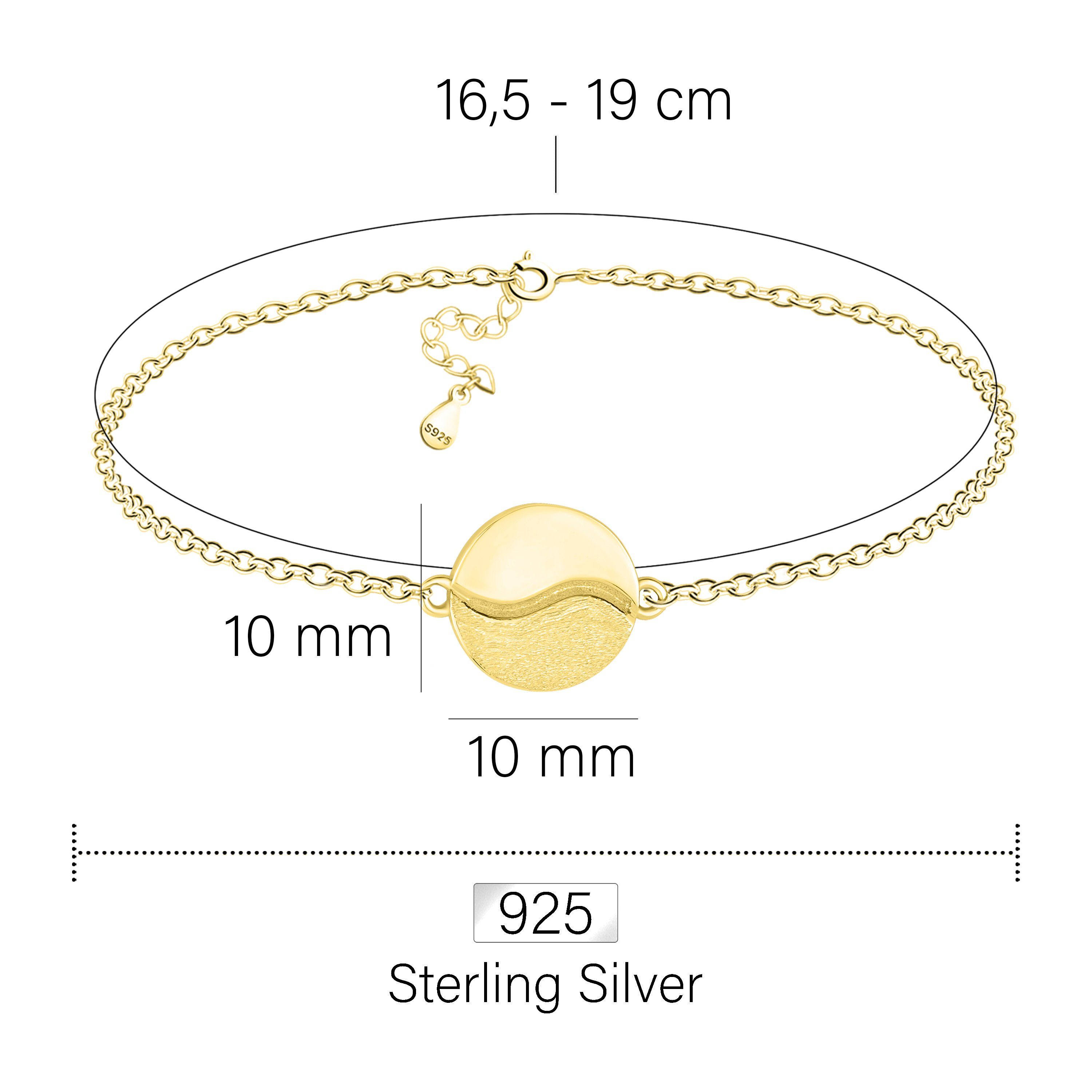 gold 925 (Armband), Ying Armband Damen Sofia Gebürstetes Milani Silber Yang Schmuck