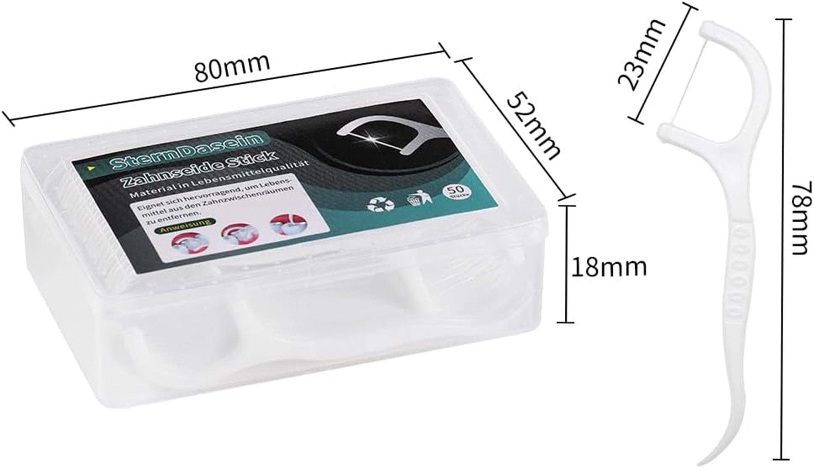 XDeer Zahnseide-Stick Einweg-Zahnseide,Tragbares Zahnpflege, Zahnstocher, 400pcs, Zahnreinigung zur Entfernung von Plaque und Speiseresten