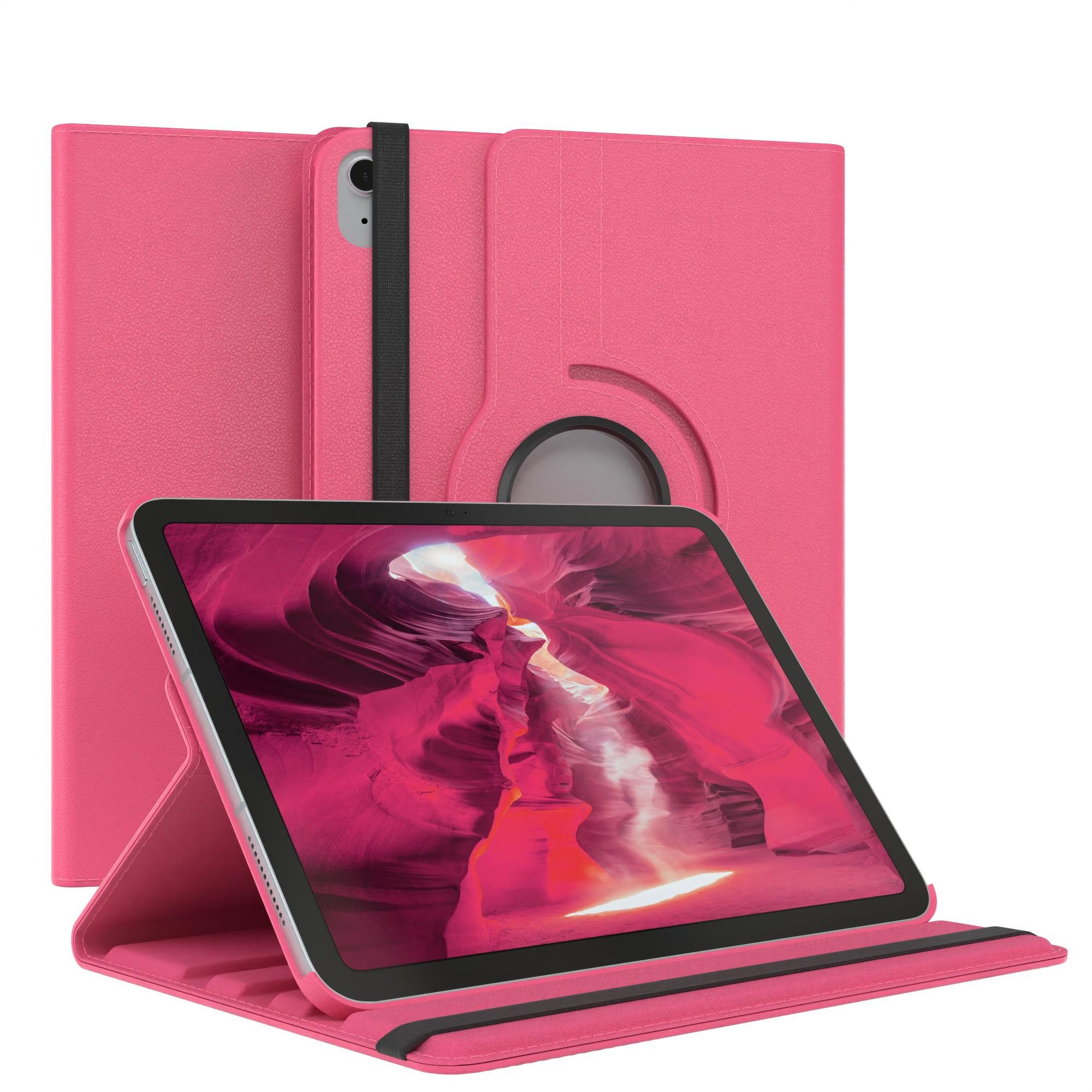 EAZY CASE Tablet-Hülle Rotation Case für Apple iPad 10. Gen. (2022) 10,9 Zoll, Klapphülle zum Aufstellen Rundum Hülle Book Tablet Slim Klappcase Pink