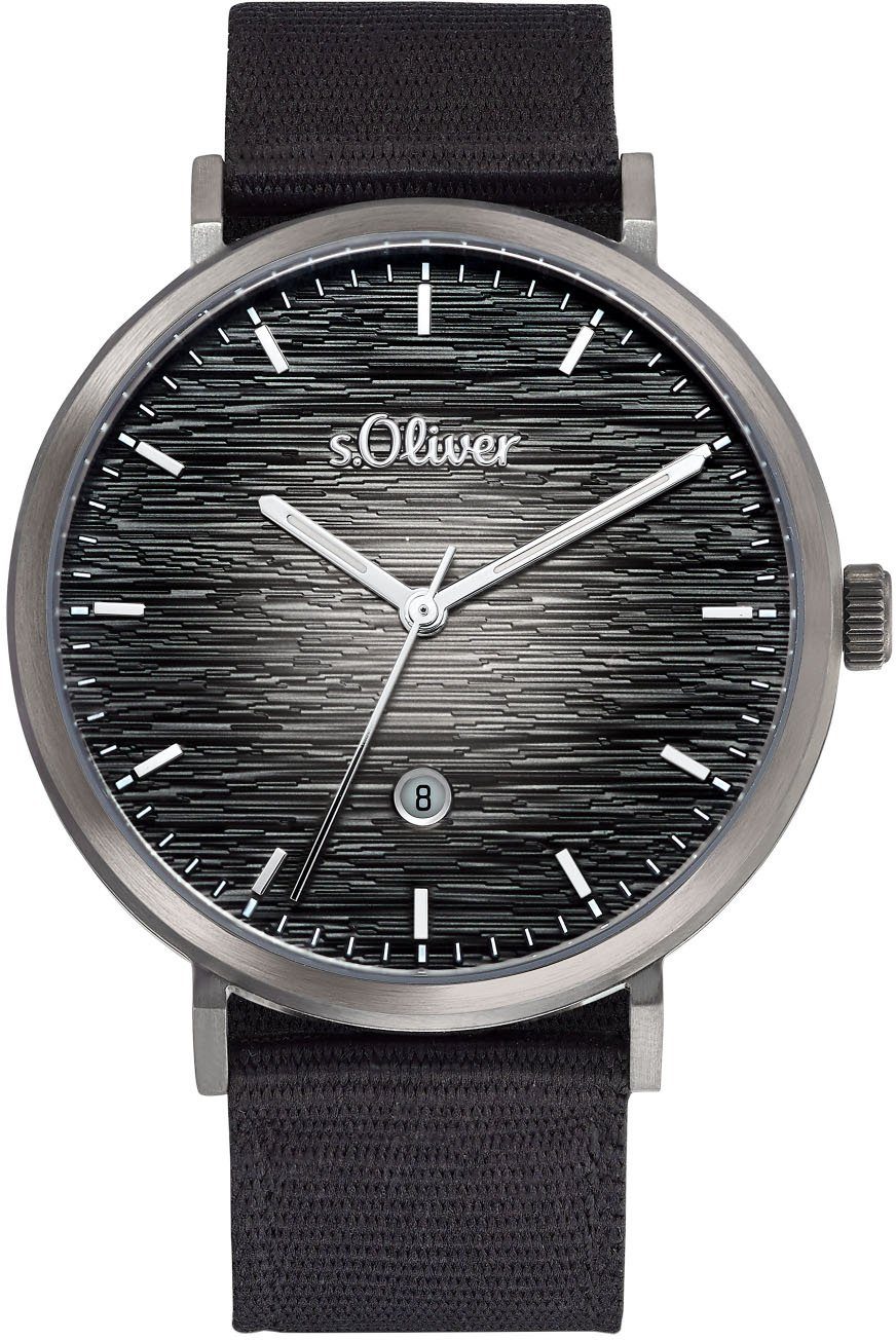 s.Oliver Quarzuhr 2034604, Armbanduhr, Herrenuhr, Datum, analog günstig online kaufen