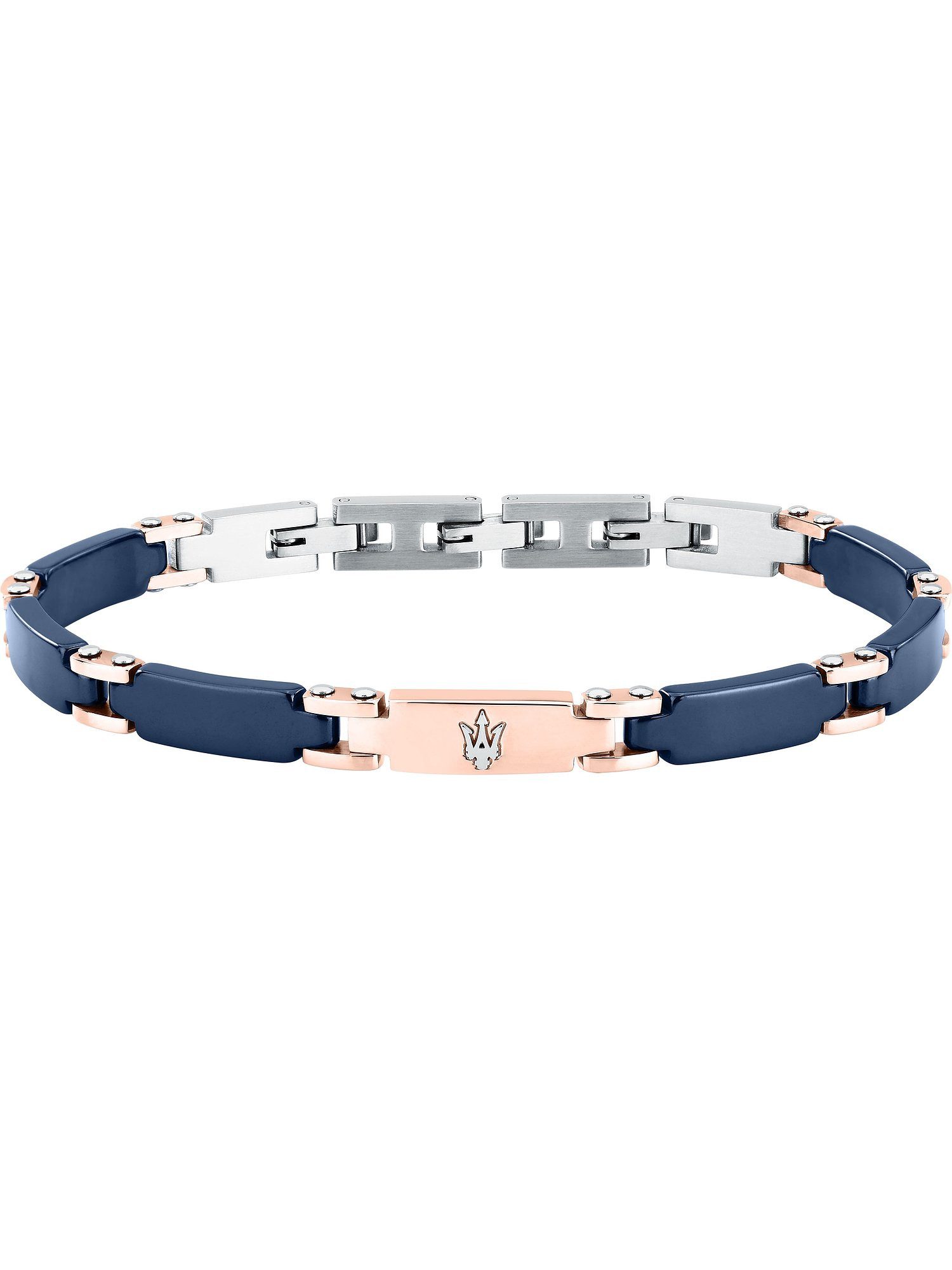 MASERATI Edelstahlarmband Maserati Herren-Armband Stahl, Keramik