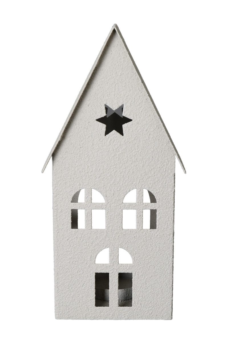 Exner GmbH Garten- & Wohnaccessoires Teelichthalter Teelichthalter Haus Dazz beige 22cm (1 Stück)