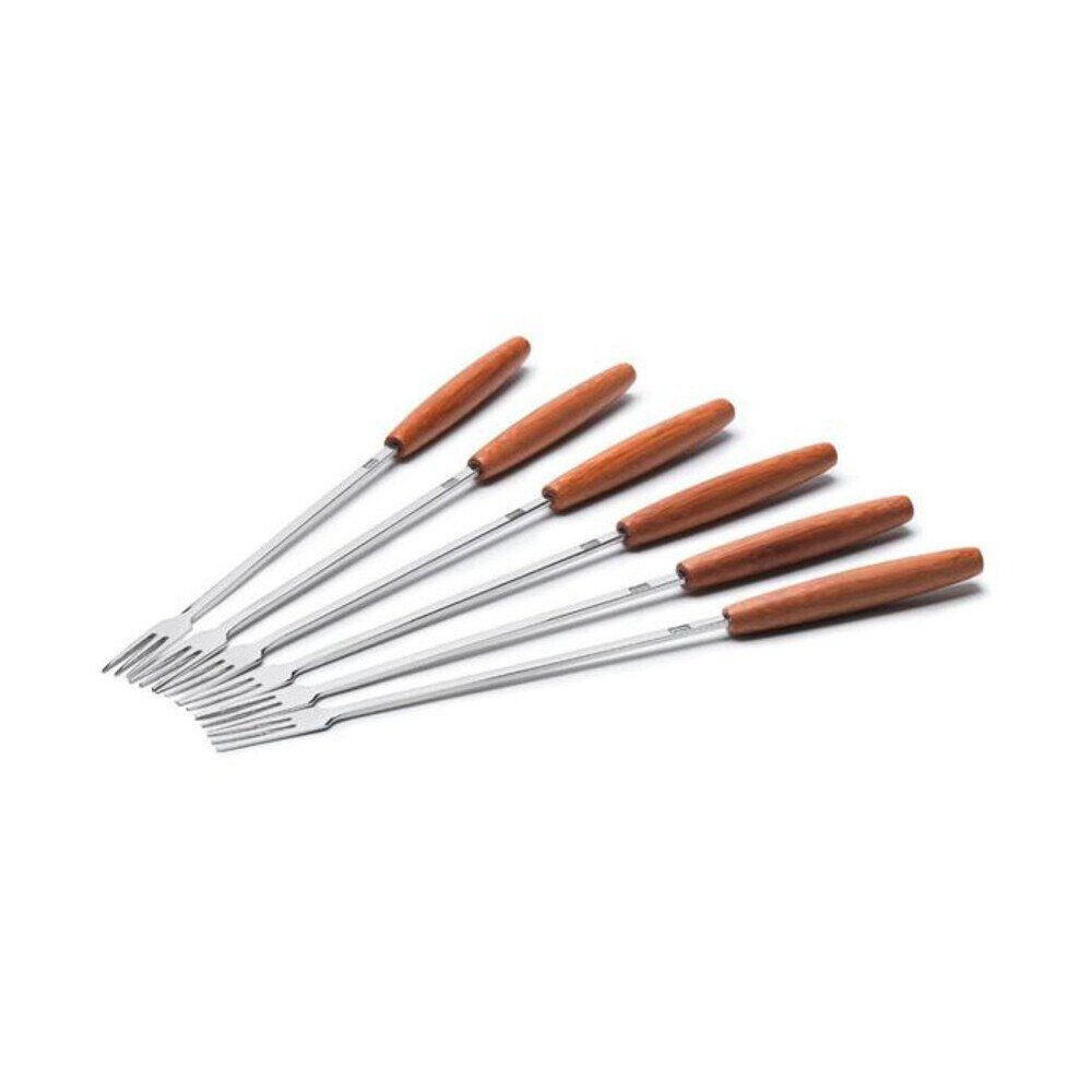 Stöckli Fonduegabel Käsefonduegabel 6er-Set natur (6 Stück), Käsefonduegabel, 6-tlg., 29,00cm, Bambus