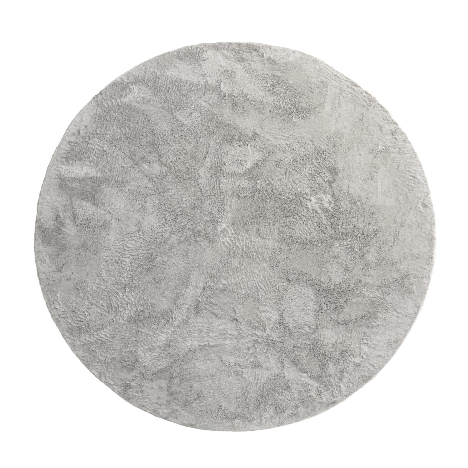 KADIMA DESIGN Teppich waschbar Einfarbig Wohnzimmer schmutzabweisend Teppich Kurzflor, Rund, Höhe: 14 mm, Florhöhe: 10 mm, Polyester, Rund, 100D, Grau
