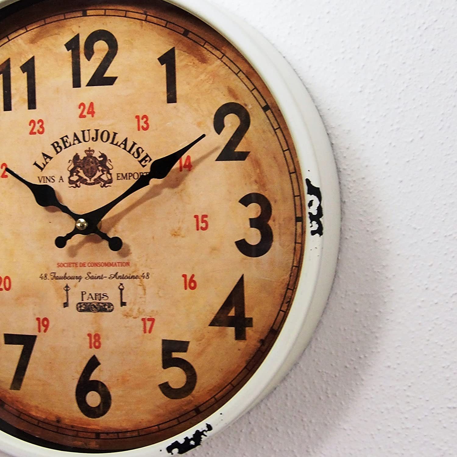 PERLA pd DESIGN Wanduhr Vintage-Metalluhr La günstig online kaufen