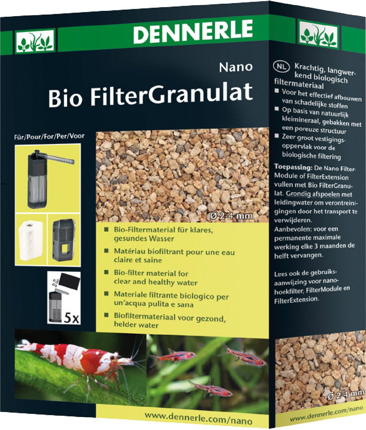 DENNERLE Filtersubstrat Nano Bio Filter Granulat, für Dennerle Corner Filter Modul, Dennerle Corner Filter Extension, biologische Filterung, für Süßwasseraquarien, auswaschbar