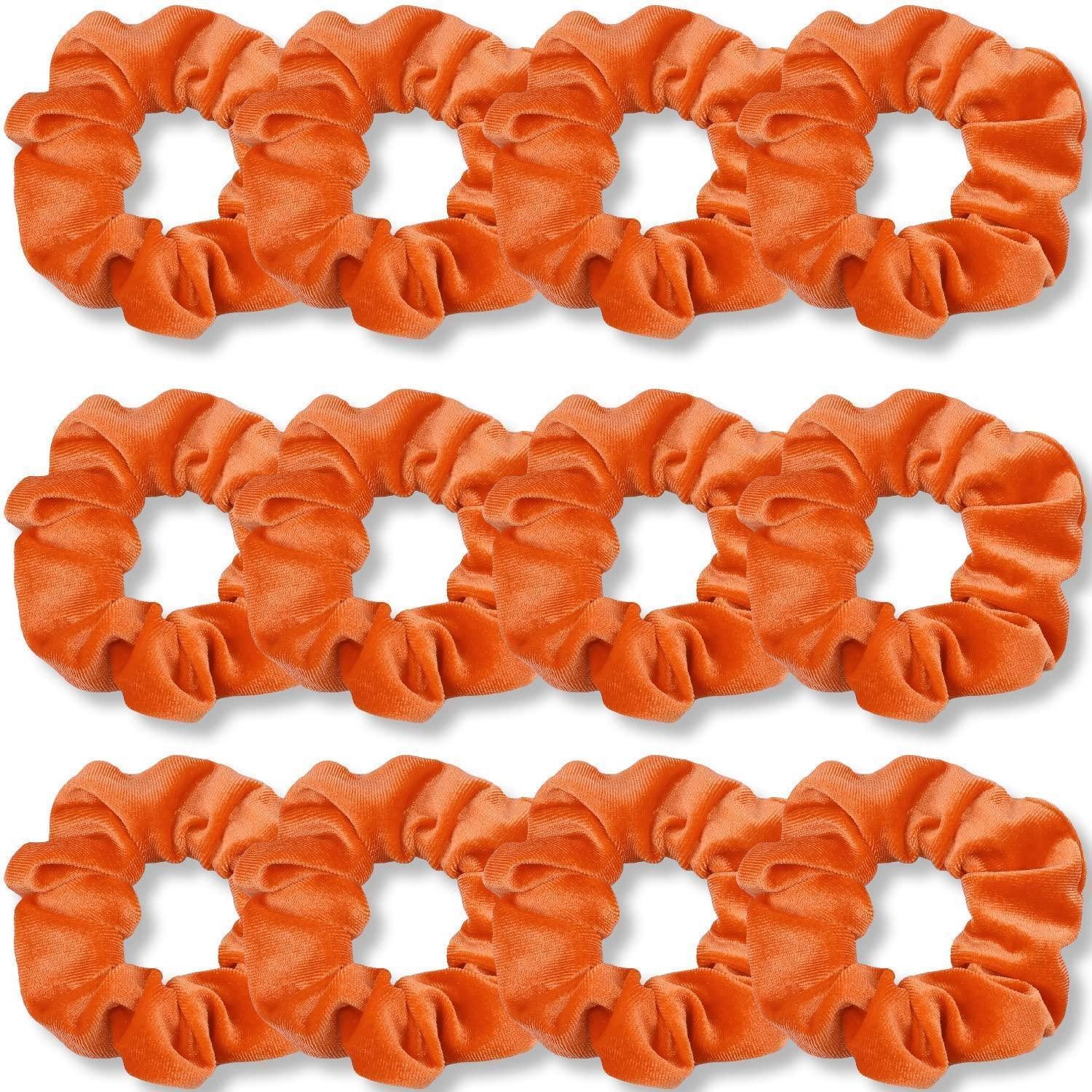 LuxusKollektion Haargummi Haargummis Haarbänder Pferdeschwanzhalter Damen 12 Stück Orange