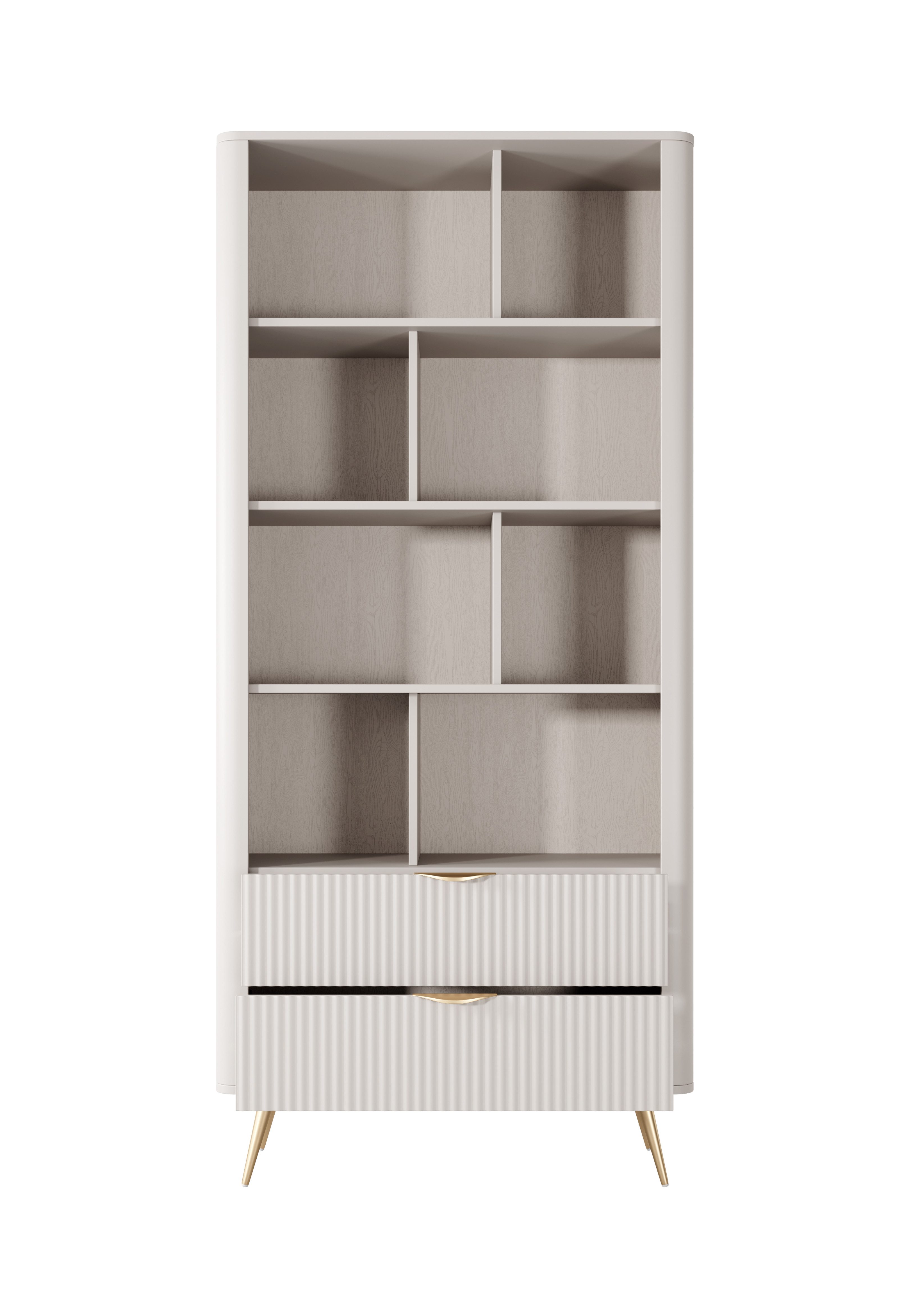 yourhouse24 Regal mit Schubladen LANTE beige/gold, günstig online kaufen