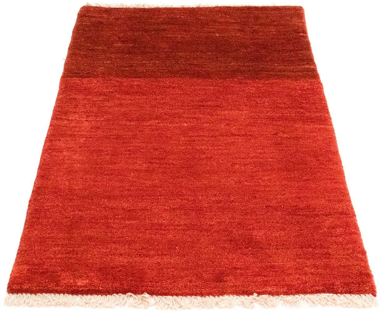 Wollteppich Gabbeh Teppich handgeknüpft rot, morgenland, rechteckig, Höhe: 18 mm, handgeknüpft