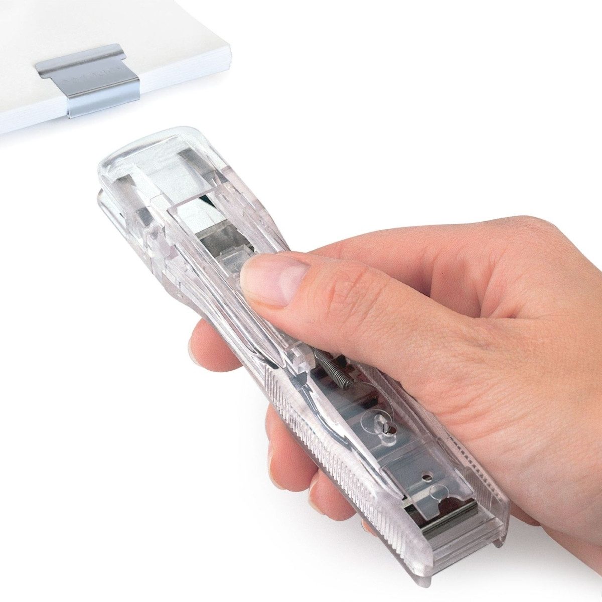 RAPESCO Büroklammer Klammernspender Supaclip 40 transparent incl. 25 Clips sortiert