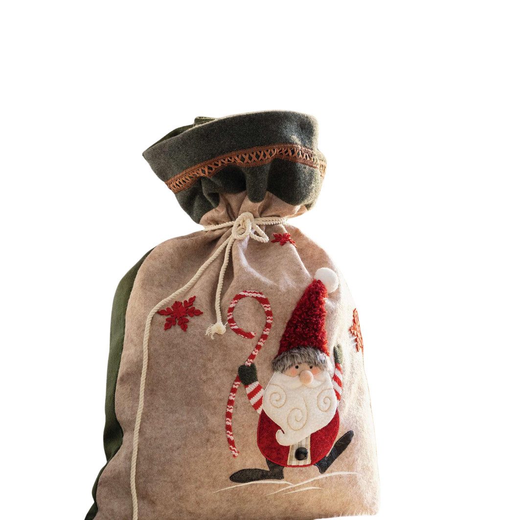 Home-trends24.de Geschenkbox XXL Wichtel Geschenkbeutel Geschenksack Weihnachten Deko 68 cm