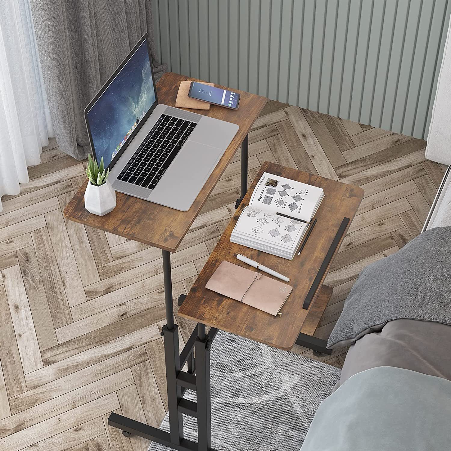 Dripex Stehpult Höhenverstellbar Laptoptisch mit Rollen und neigbar Tischplatte – Bild 4 von 5