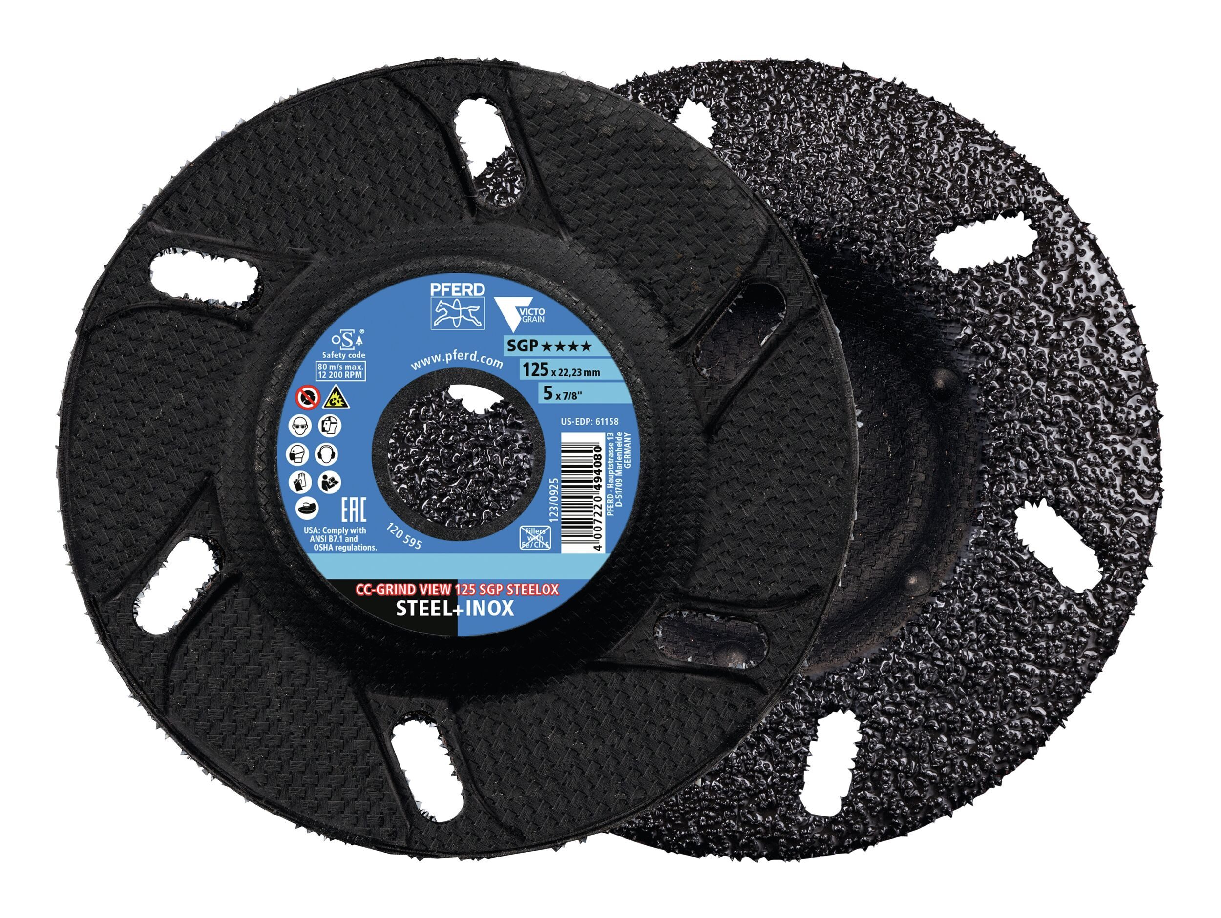 Pferd Schleifscheibe, SGP VIEW CC-GRIND-ROBUST STEELOX 125 mm VICTOGRAIN
