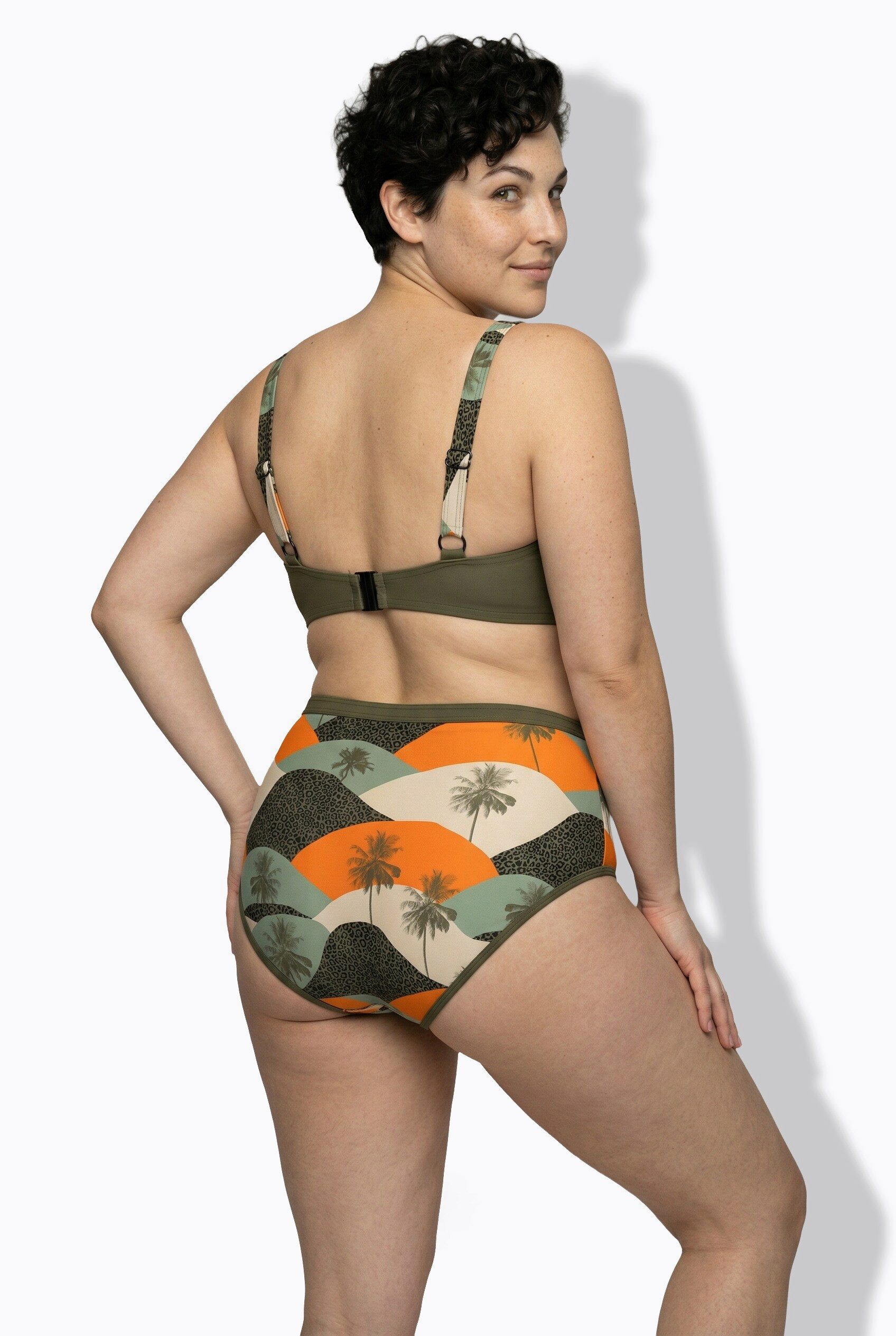 Ulla Popken Soft-BH Bikini Palmen Softcups Träger verstellbar