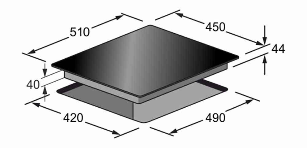 Kaiser Küchengeräte Induktions Herd-Set EH 4747 + Autark, L,9 Einbaubackofen Funktionen,Easy + Induktionsherd KCT clean-Emaille Power 45 4746 cm, 50 cm, Booster 45 Funktionsdisplay, FI/9