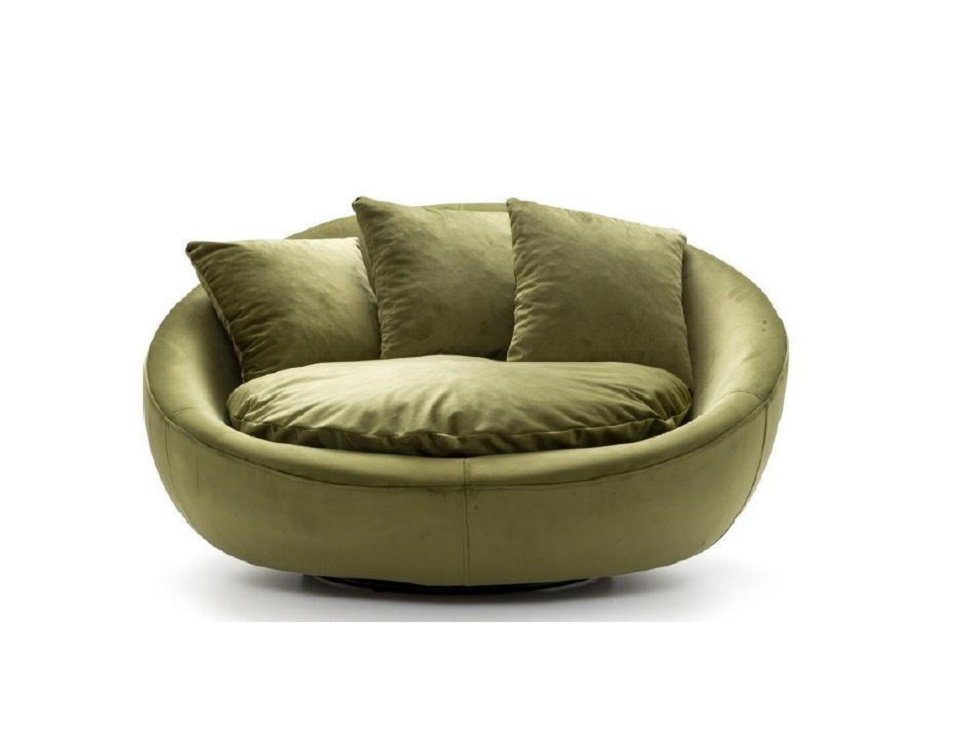 JVmoebel Sessel Großer Lounge Einsitzer Sessel Club Sofa Big Grün 124x105cm Couch