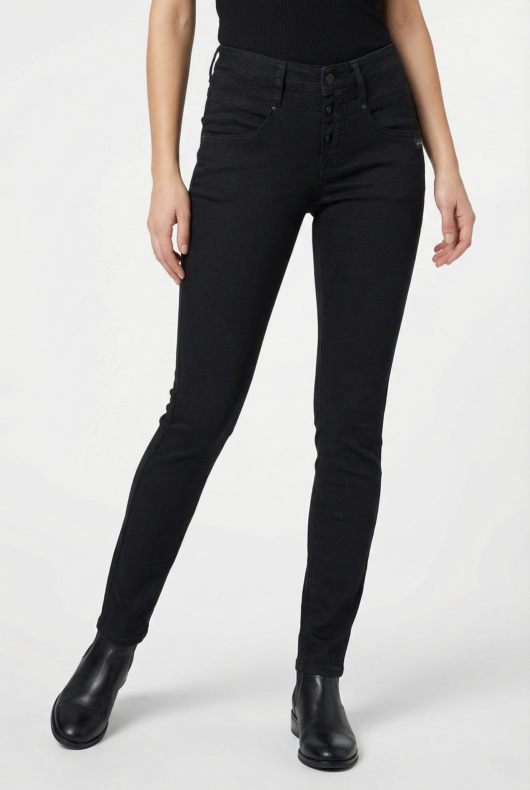 GANG Skinny-fit-Jeans 94MEDINA mit stylischer halb offener Knopfleiste