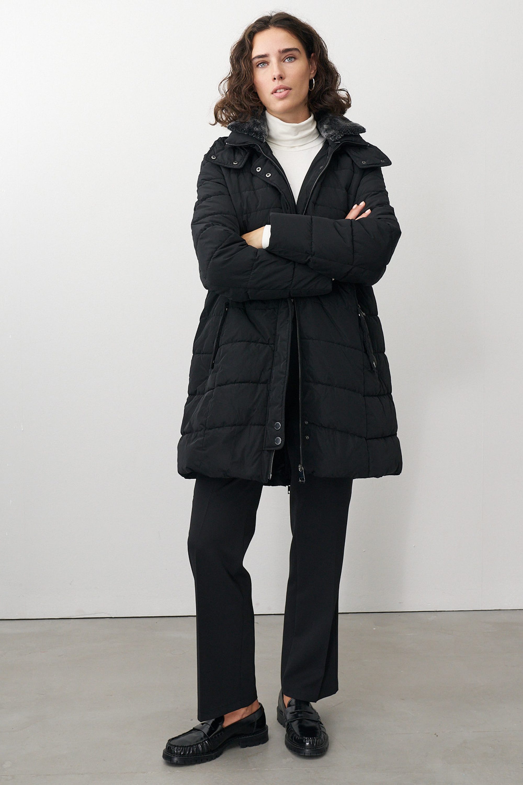 Barbara Lebek Steppmantel Übergangsmantel, Herbstmantel oder lange Steppjac günstig online kaufen