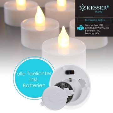 KESSER LED-Kerze, LED Kerzen in Teelichtform Mit Fernbedienung & Batterie Flackernd