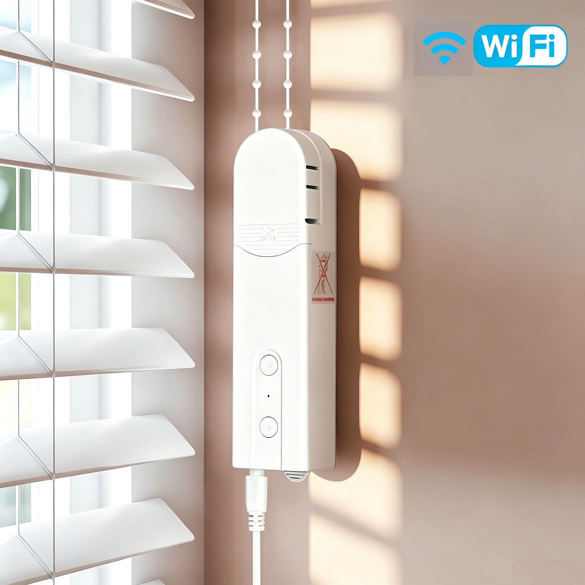 Insma WLAN Jalousiemotor, Ketten‑Jalousie‑Umbausatz mit App‑Steuerung Smart-Home-Zubehör, Rolladenmotor Sprachsteuerung mit Alexa, Google Assistant kompatibel