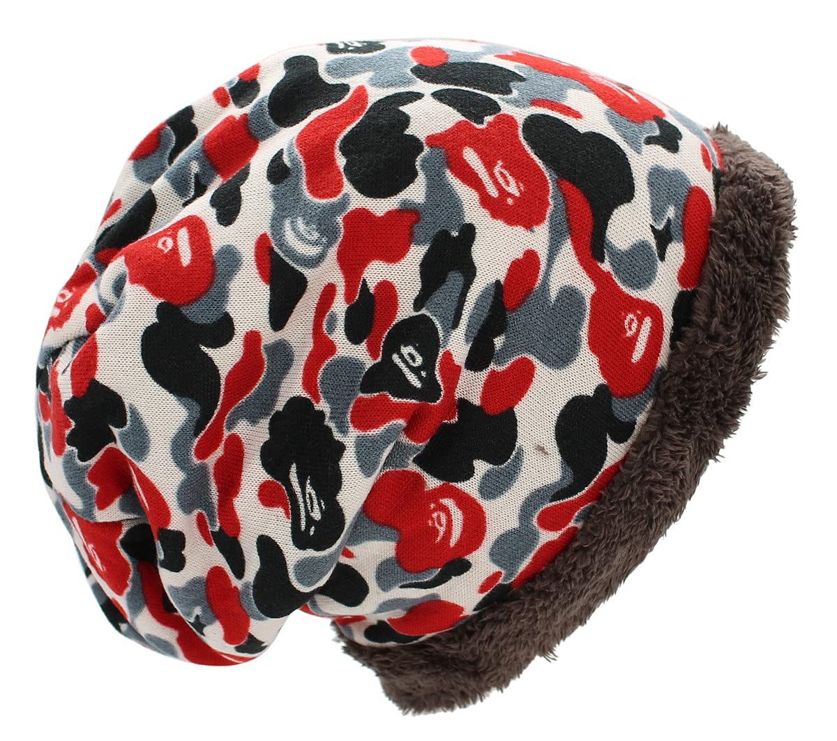 dy_mode Beanie Thermo Beanie in Camouflage Muster warme Wintermütze Unisex mit Innenfutter