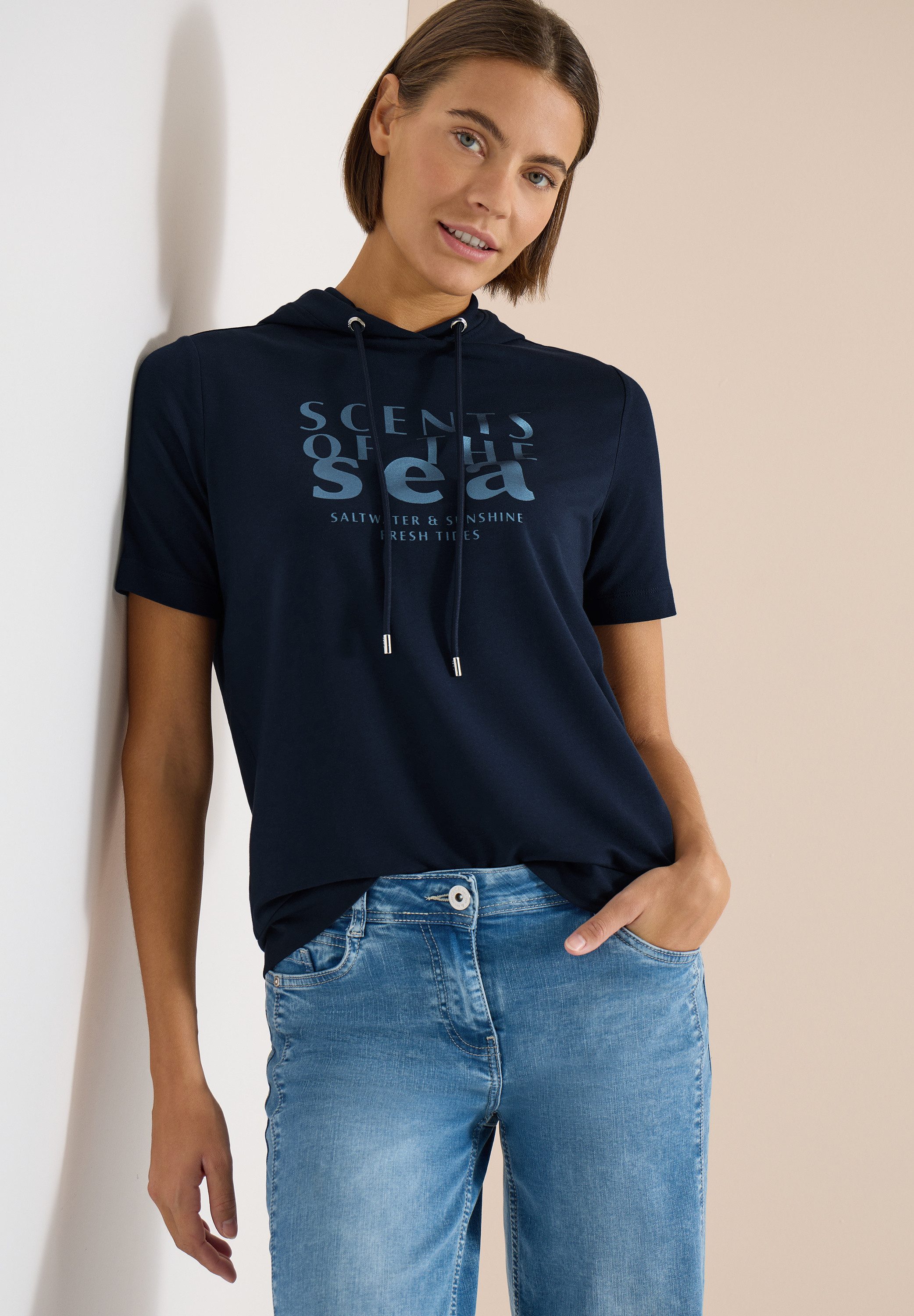 CECIL Kapuzenshirt mit Schriftzug