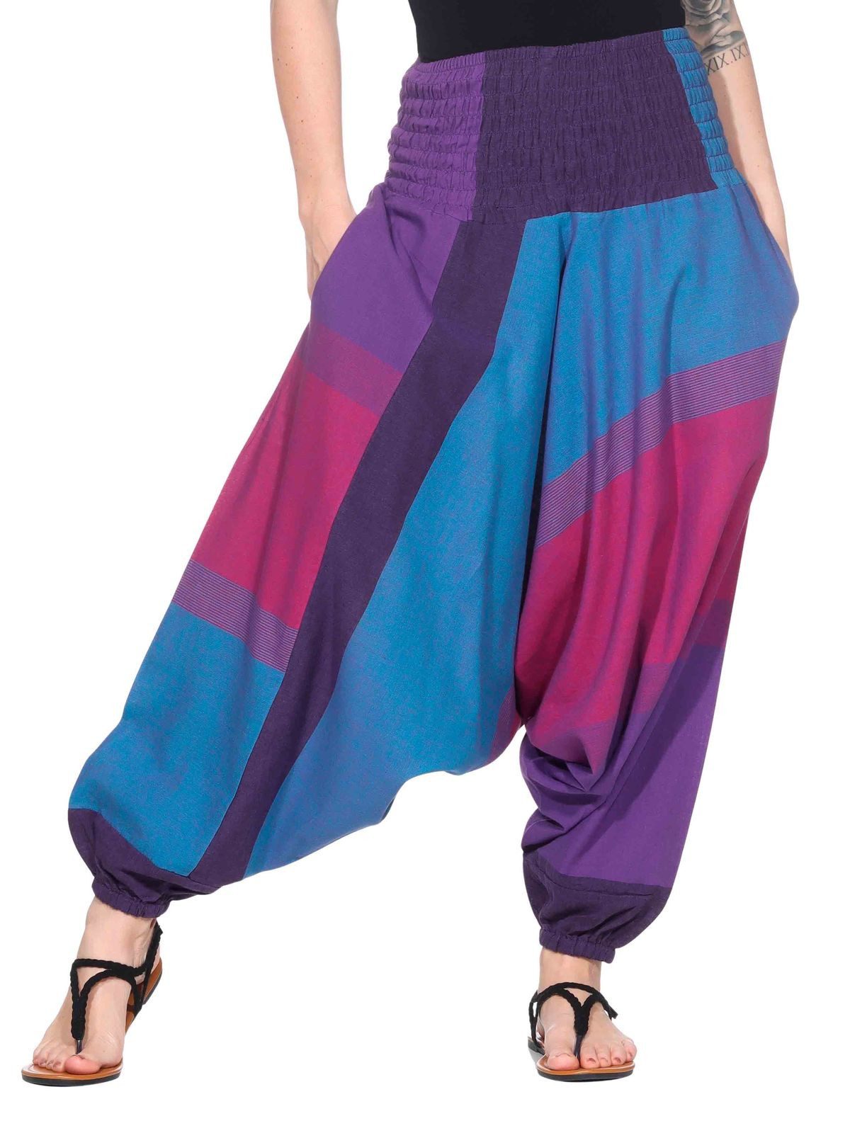KUNST UND MAGIE Haremshose Kunst und Magie Damen orientalische Yoga Freizeit Haremshose