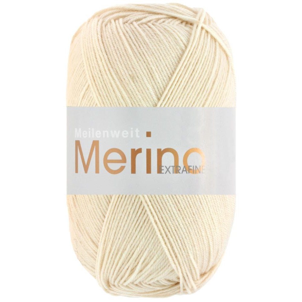LANA GROSSA Meilenweit 100g Merino Extrafine uni Häkelwolle, 420 m