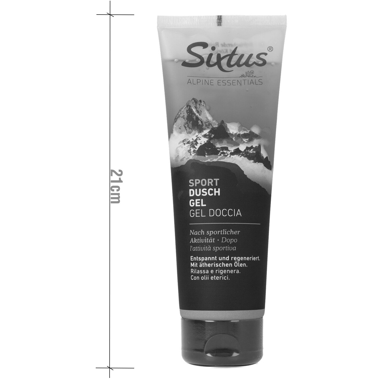 Sixtus Duschgel Sixtus Sport Dusch Gel mit erfrischendem Kräuterduft 250ml, 1-tlg., desoderierend mit angenehm frischem Kräuterduft