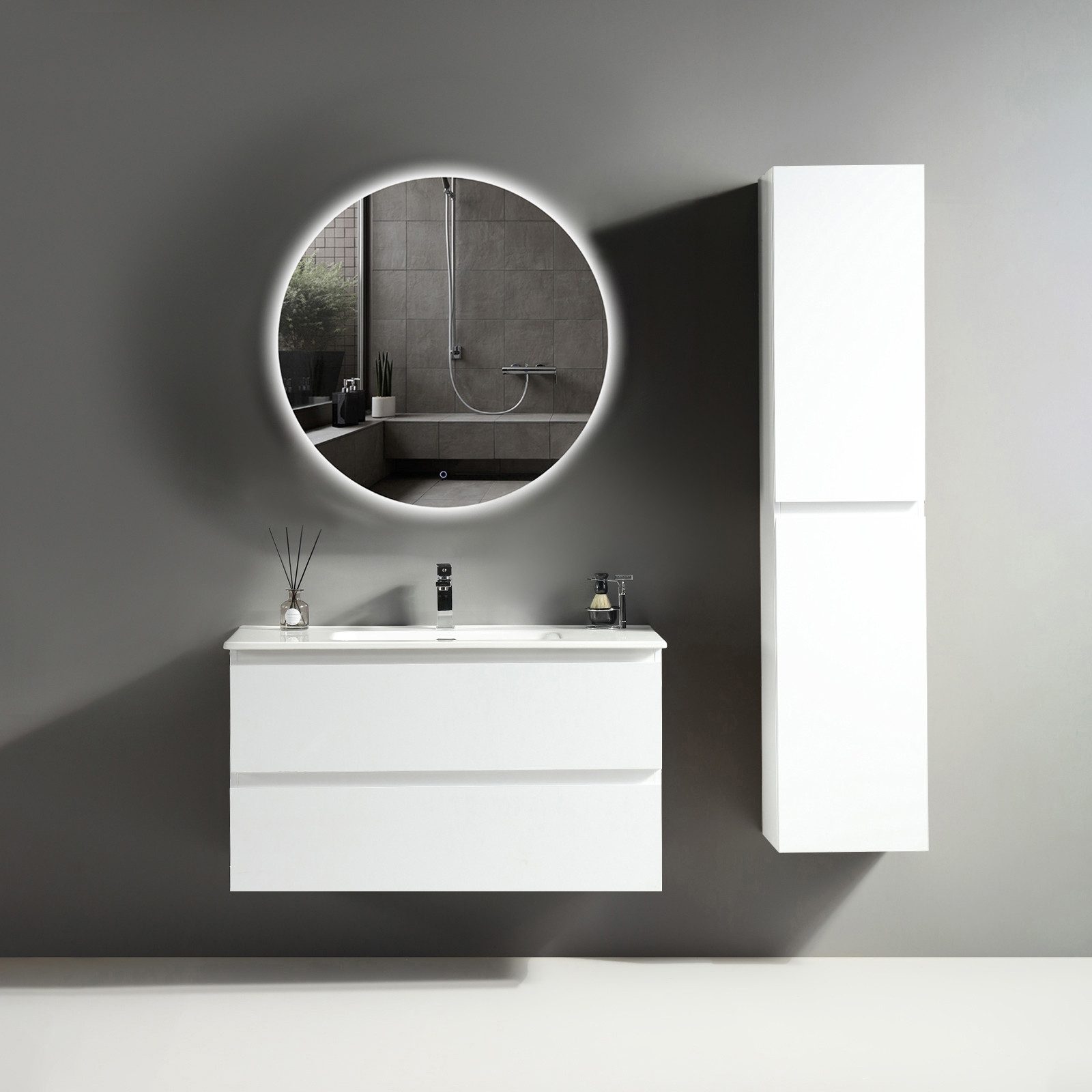 Alpenberger Badmöbel-Set Badezimmermöbel Badezimmer Schrank - günstig online kaufen