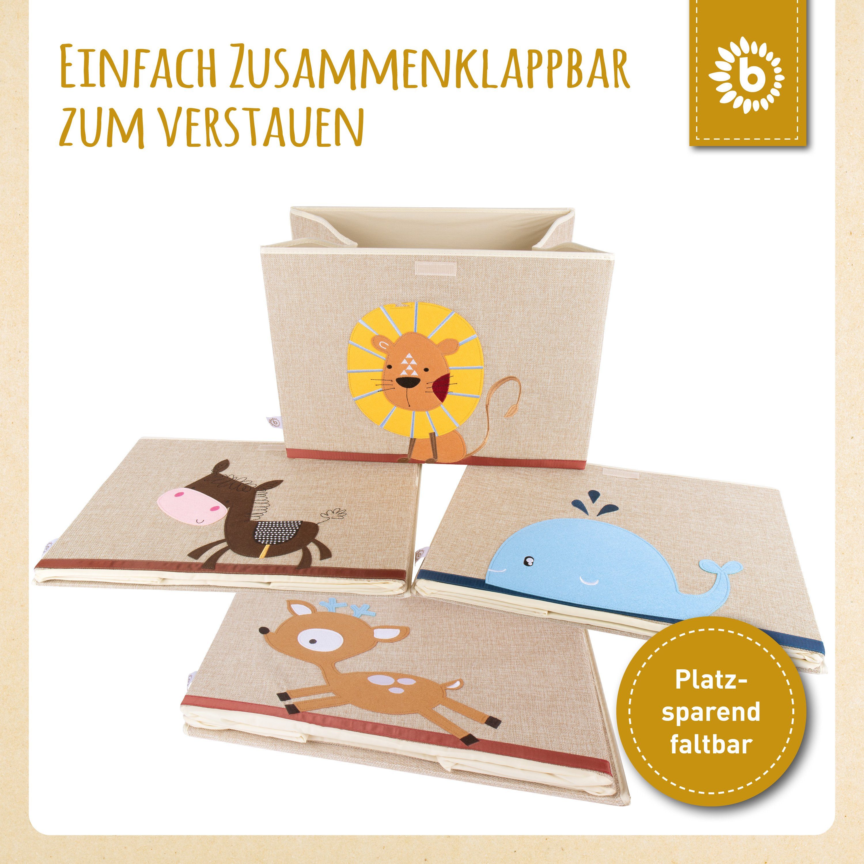 BIECO Spielzeugtruhe Bieco Aufbewahrungsbox mit Deckel 65L, faltbar Spielzeugkiste – Bild 5 von 5