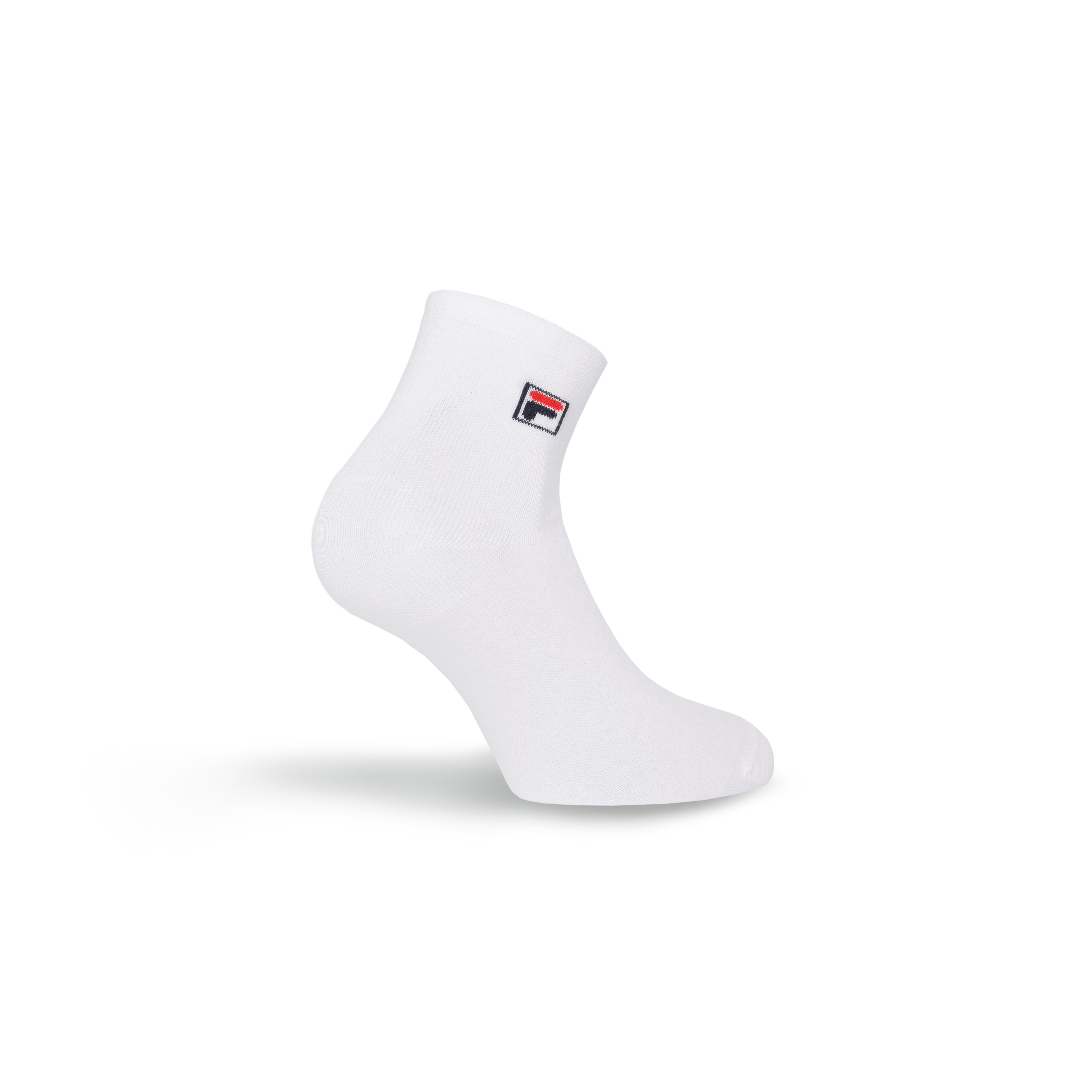 Fila Kurzsocken UNISEX QUARTER PLAIN SOCKS (3-Paar) mit eingestrickem Logo – Bild 5 von 5