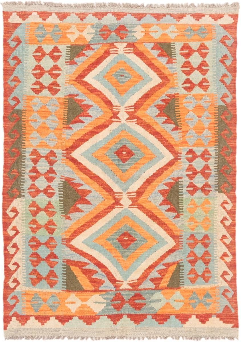 Orientteppich Kelim Afghan 94x138 Handgewebter Orientteppich, Nain Trading, rechteckig, Höhe: 3 mm
