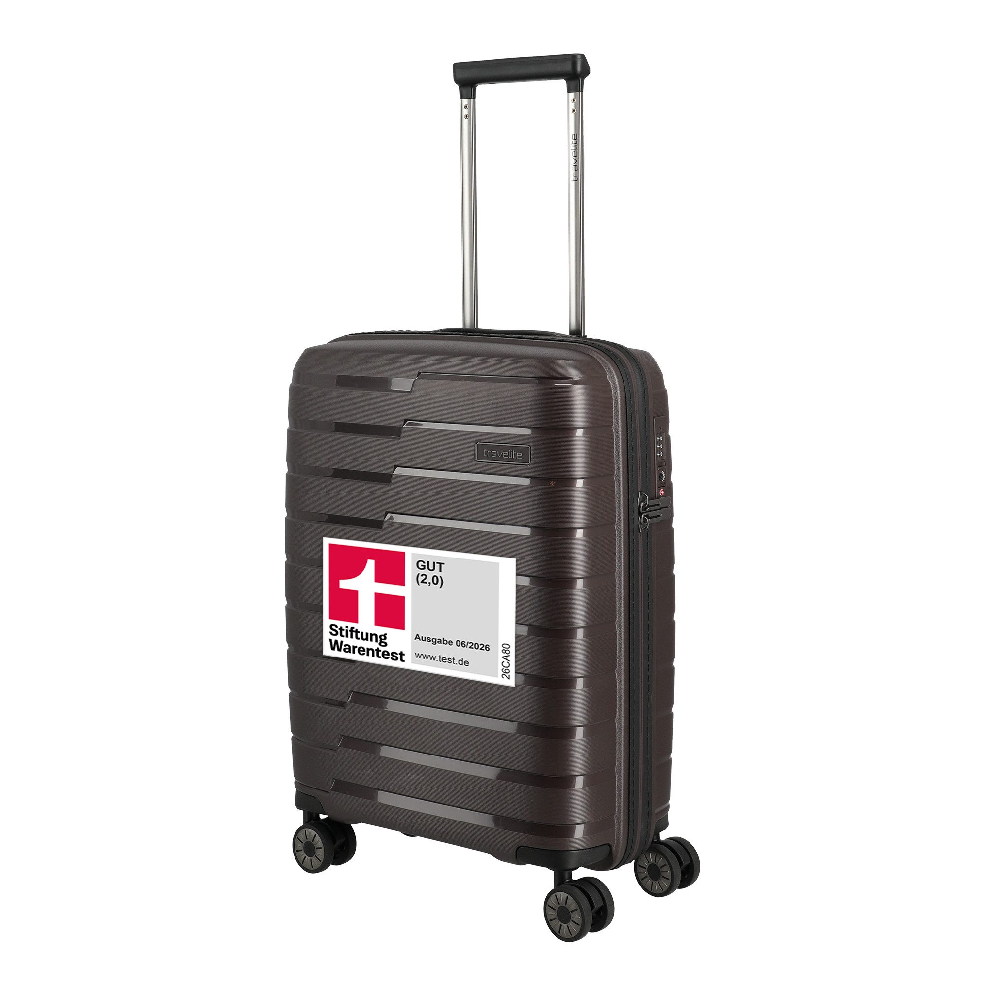 travelite Trolley AIR BASE Reisekoffer Hartschale, 4 Rollen, kratzresistenter Oberfläche und cleverer Innenaufteilung