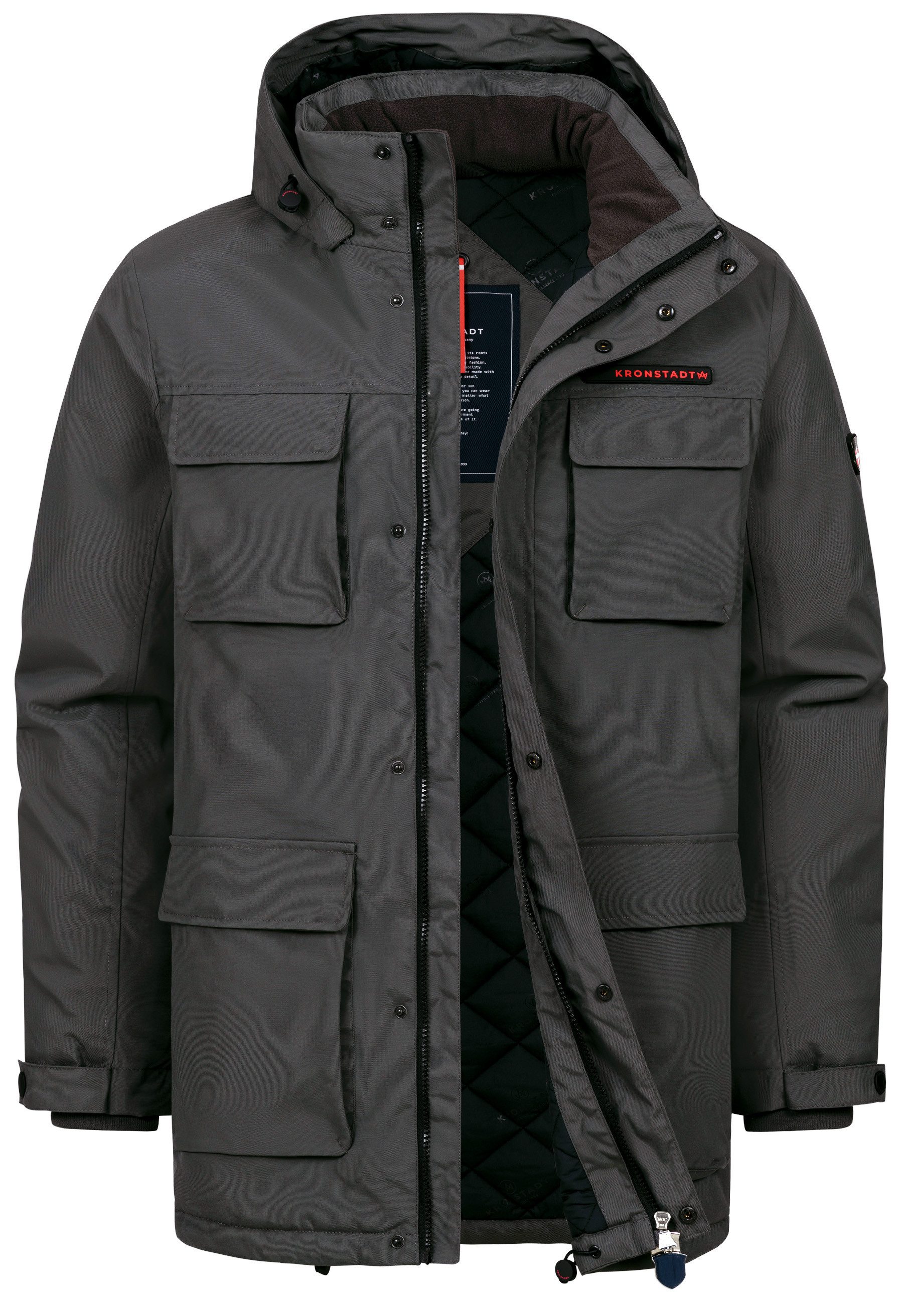 Kronstadt Wintermantel Herren KSHarrington Jacke Winter Herrenjacke Winterjacke mit Kapuze
