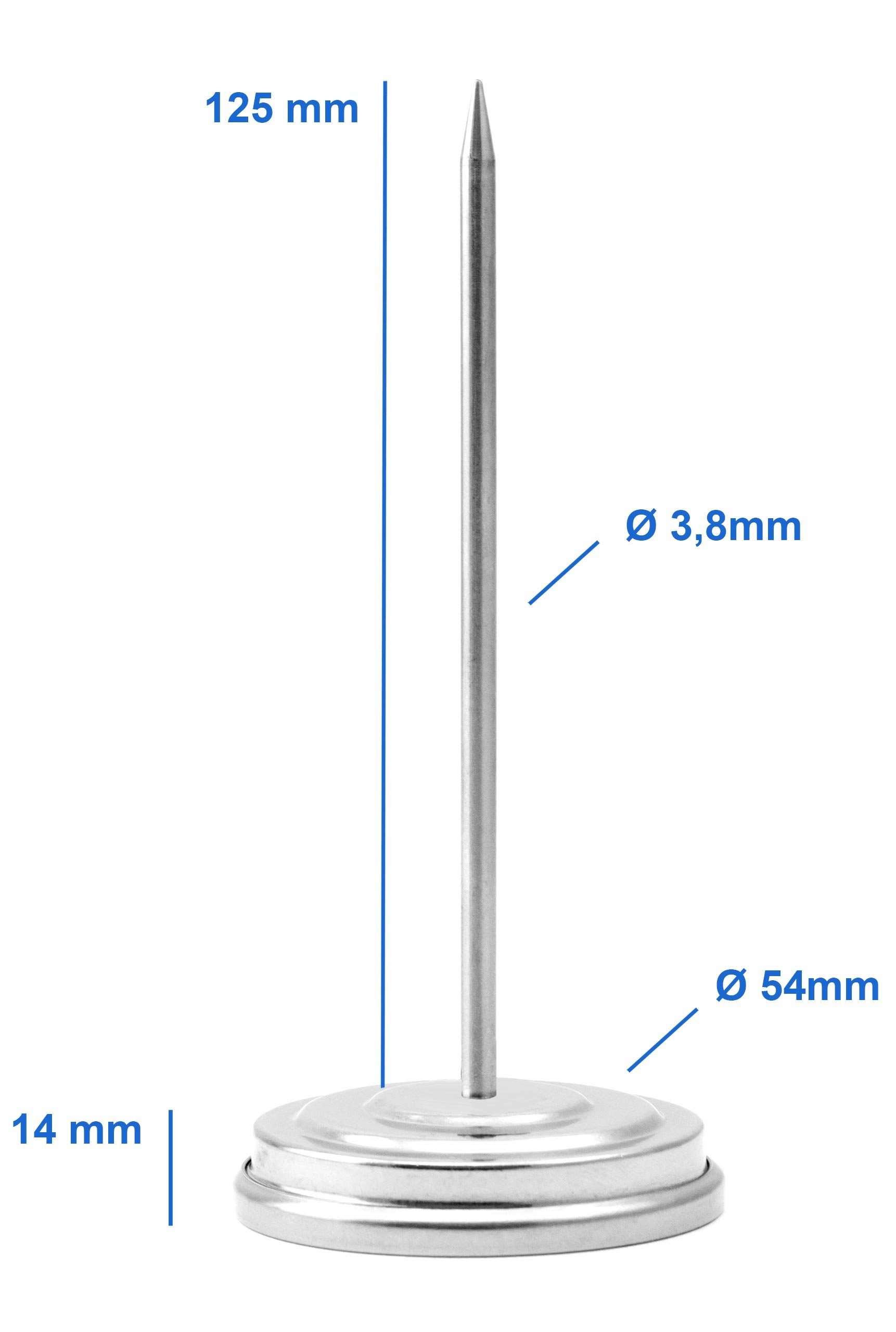Lantelme Bratenthermometer Fleisch Thermometer für Braten oder Grillen Einstichthermometer, 1-tlg., Edelstahl mit 12cm Sonde, Kerntemperatur bis 112°C Analog, Garpunktanzeige Rind, Geflügel, Lamm, Schwein