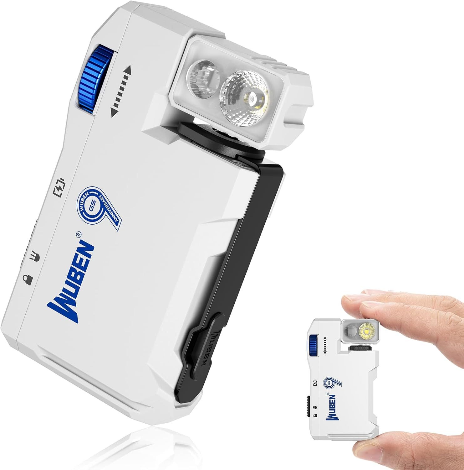 Wuben LED Taschenlampe WUBEN G5 LED-Taschenlampe, 400 Lumen, RGB, aufladbar, wasserdicht