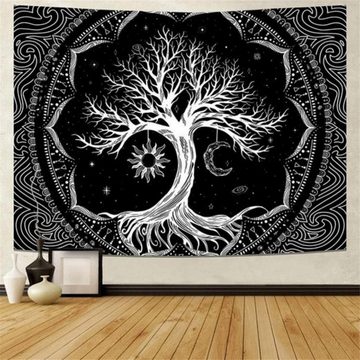 Wandteppich Wandteppich Baum des Lebens Tapisserie Trippy Mandala Wandteppich, Fivejoy, 150*130CM