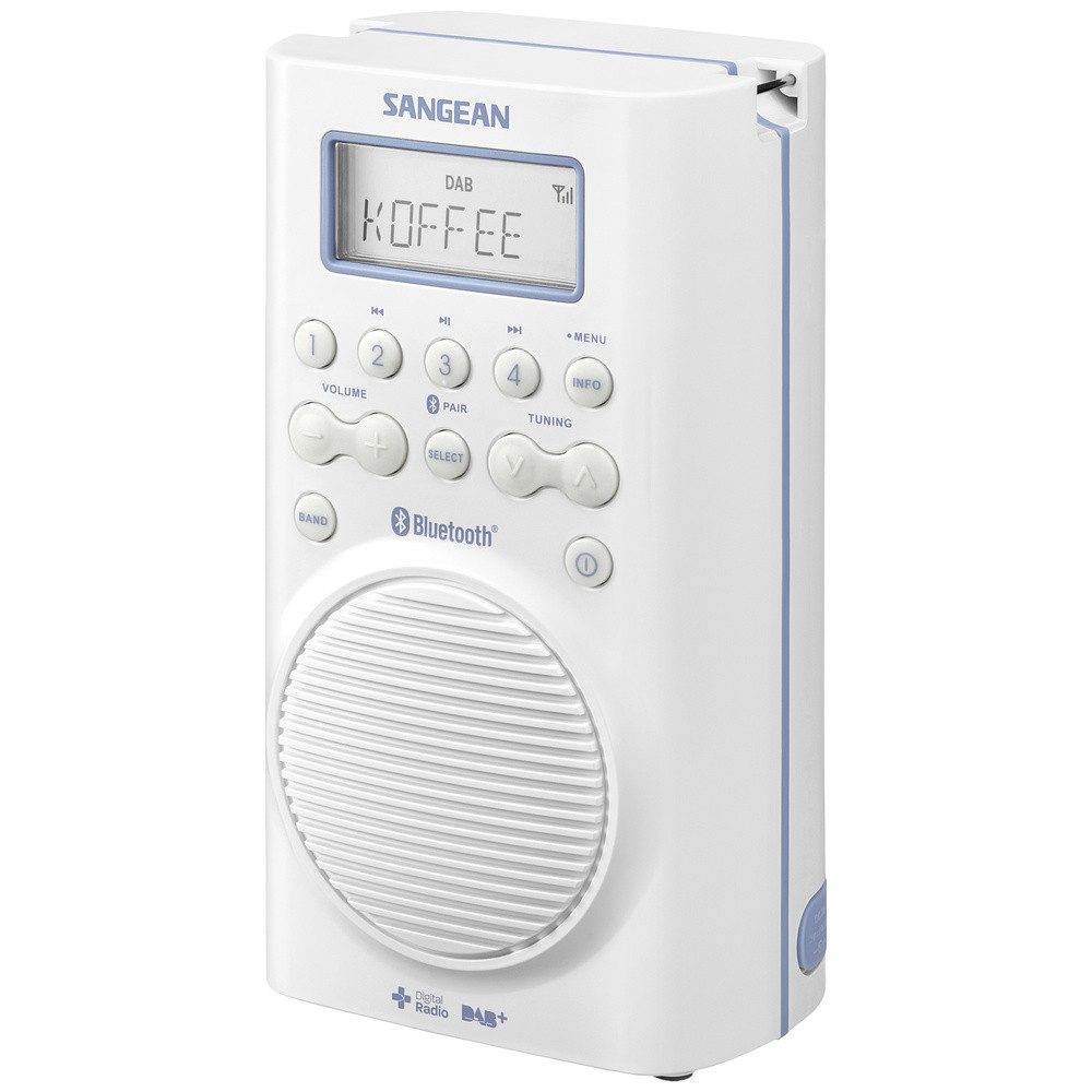 Sangean Sangean H205 Badradio DAB+, UKW Bluetooth® wasserdicht Weiß Radio