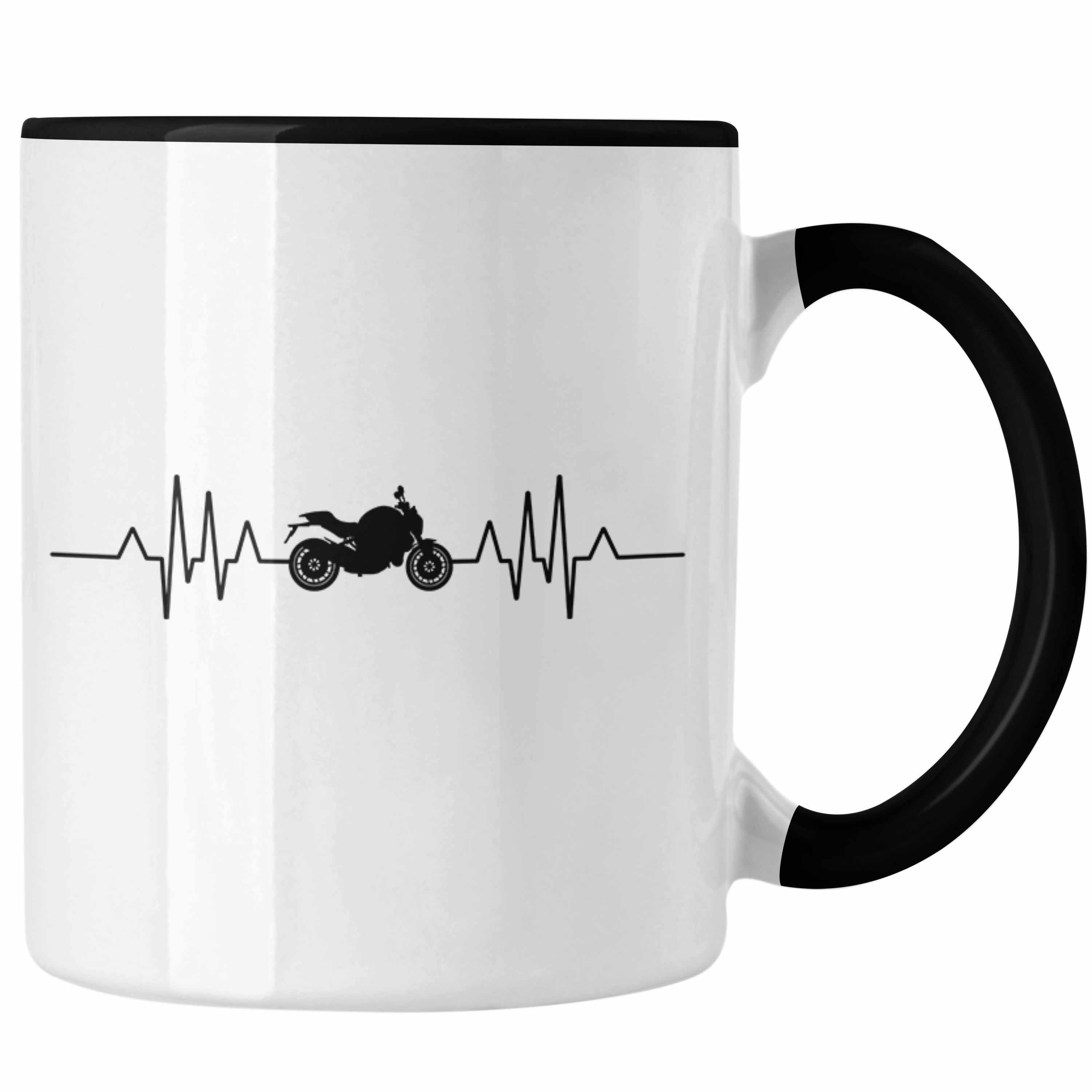Trendation Tasse Trendation - Motorradfahrer Geschenk für Männer Motorrad Tasse mit Spr