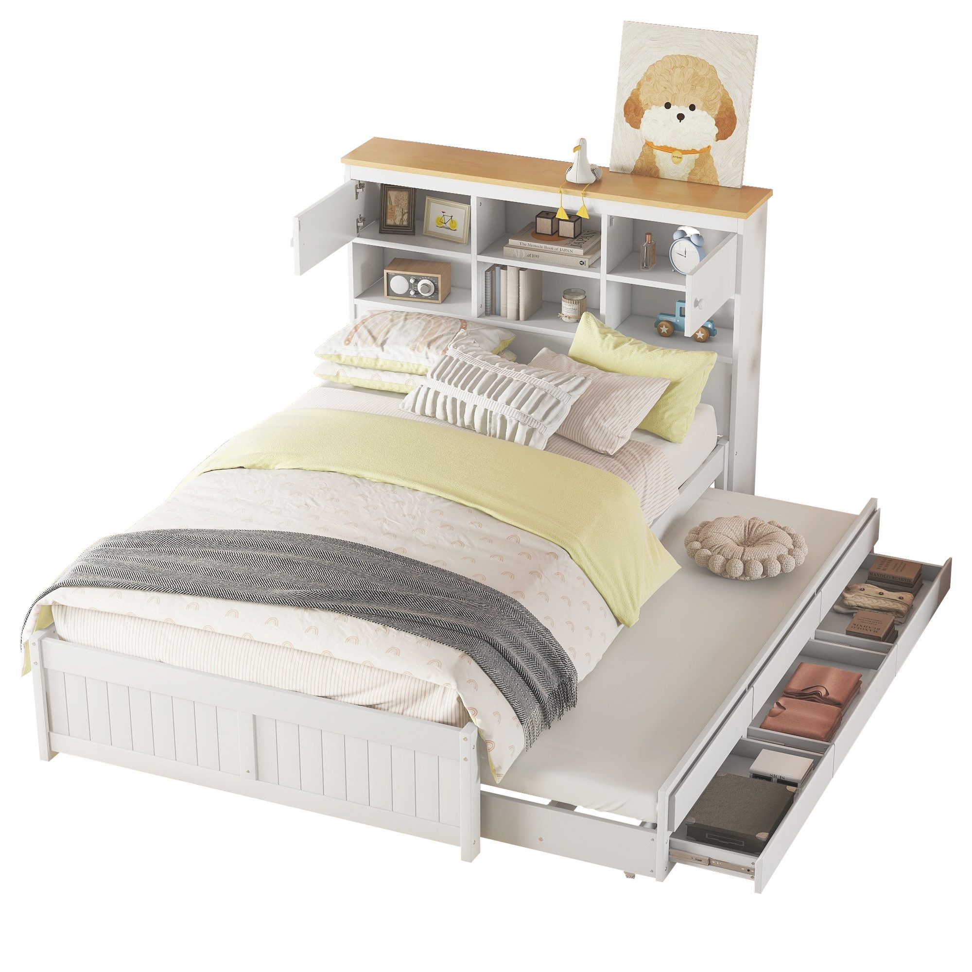 OKWISH Stauraumbett Funktionsbett mit mehreren Staufächern günstig online kaufen