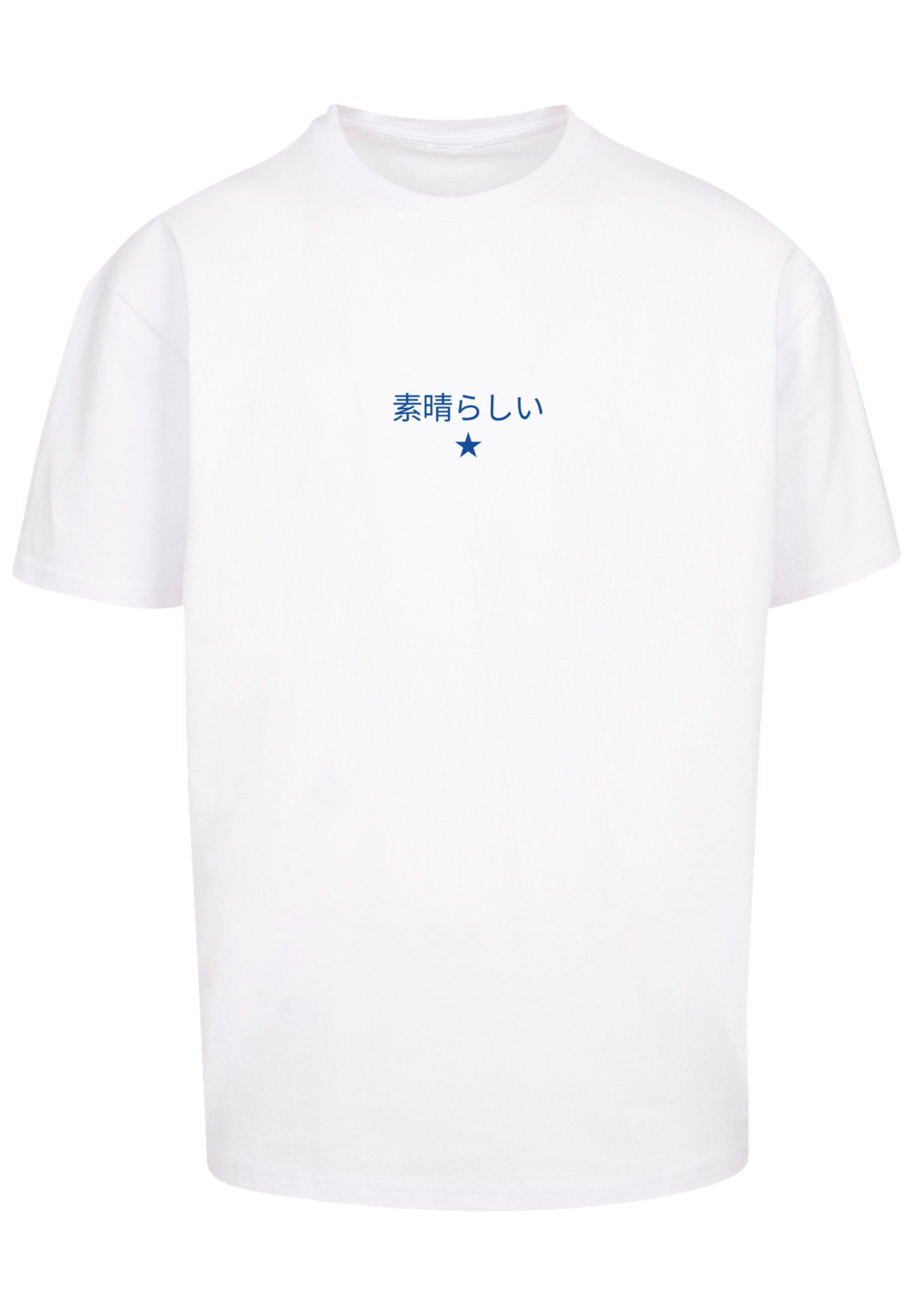 Dragon T-Shirt Print Drache F4NT4STIC weiß SIZE PLUS Japan