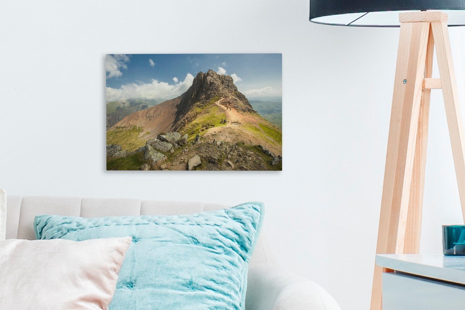 Wanddeko, St), 30x20 in im Berggipfel Snowdonia-Nationalpark Aufhängefertig, Leinwandbilder, Leinwandbild Wales, (1 OneMillionCanvasses® cm Wandbild