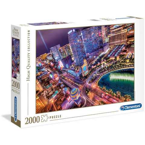 Clementoni® Puzzle High Quality Collection, Las Vegas, 2000 Puzzleteile, Made in Europe